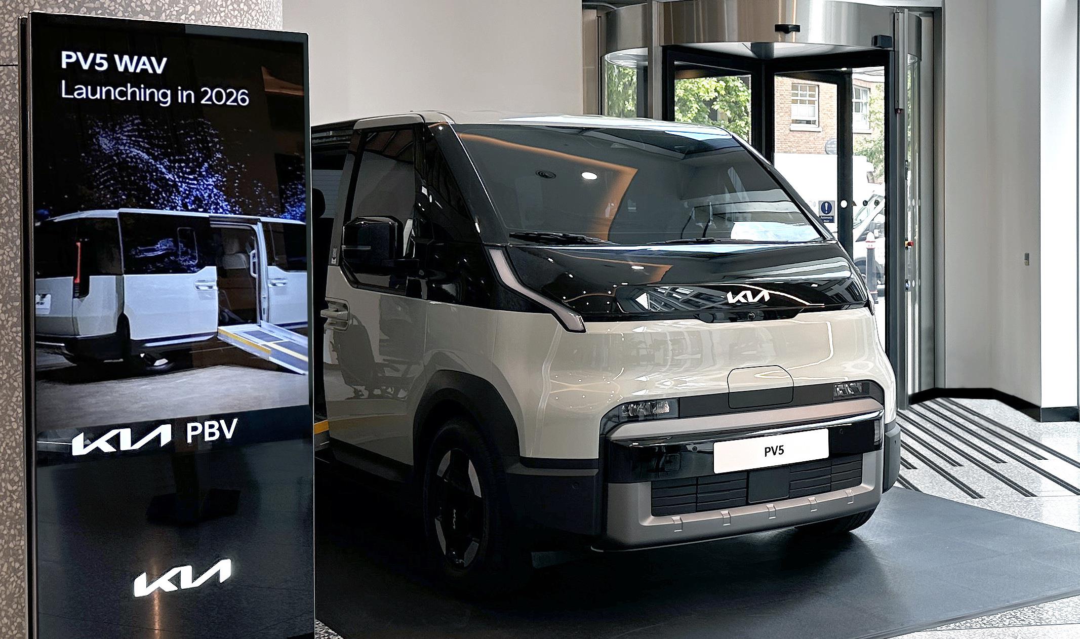Promo image of the Kia PV5 WAV (wheelchair accessible vehicle)