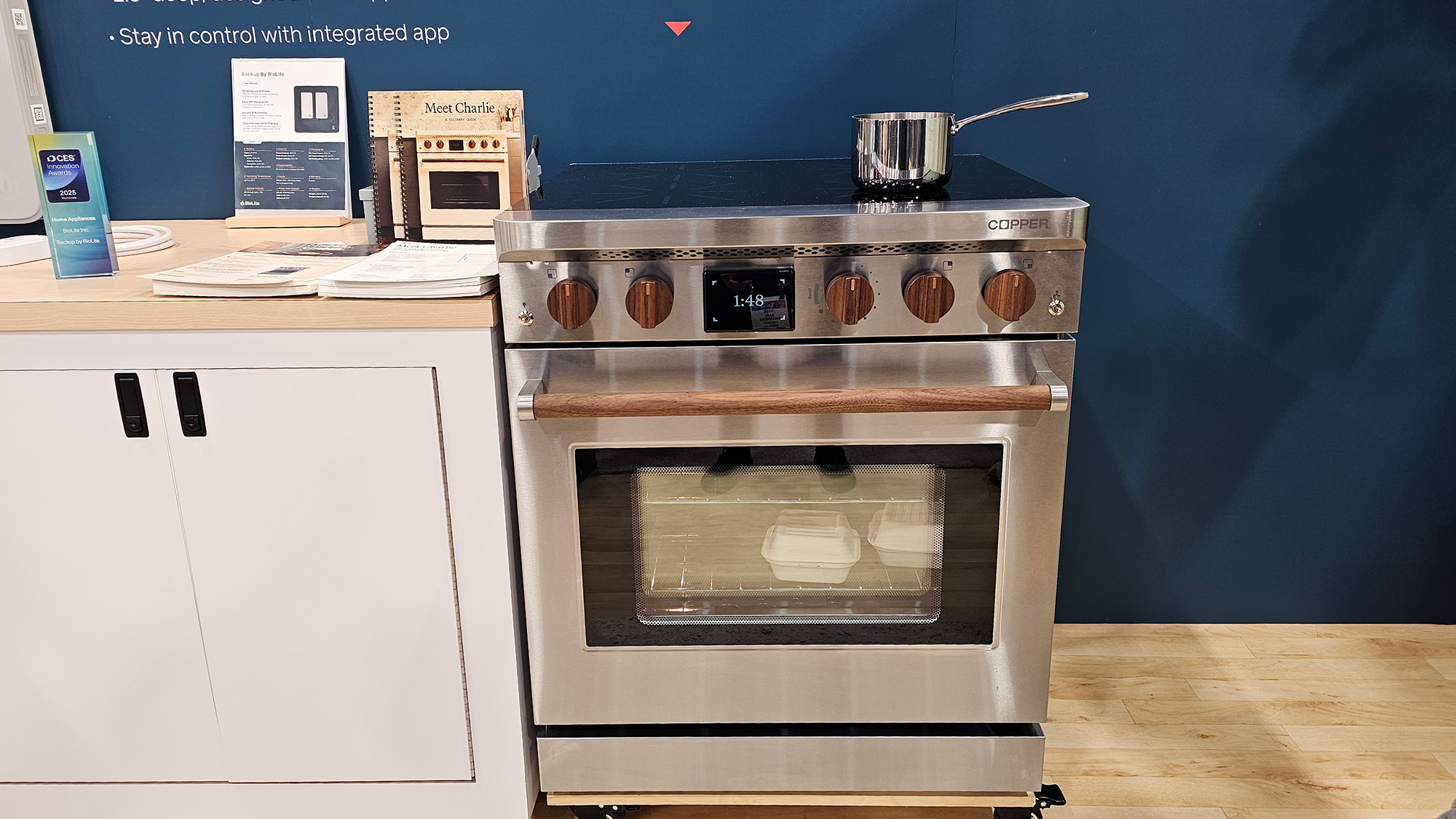 The Copper plug-in induction stove is displayed at CES