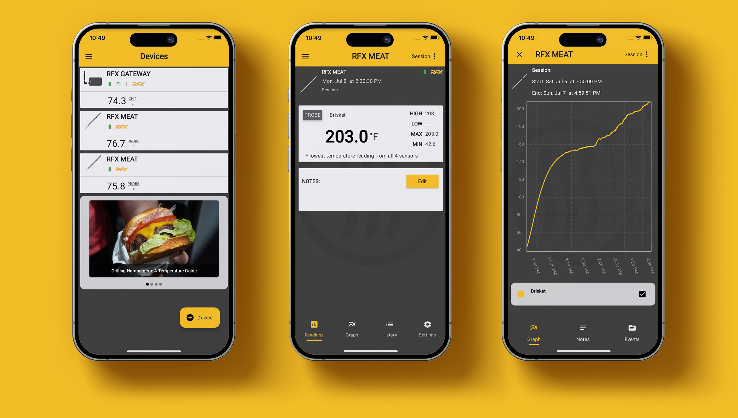 ThermoWorks RFX sends crucial info to the ThermoWorks app.
