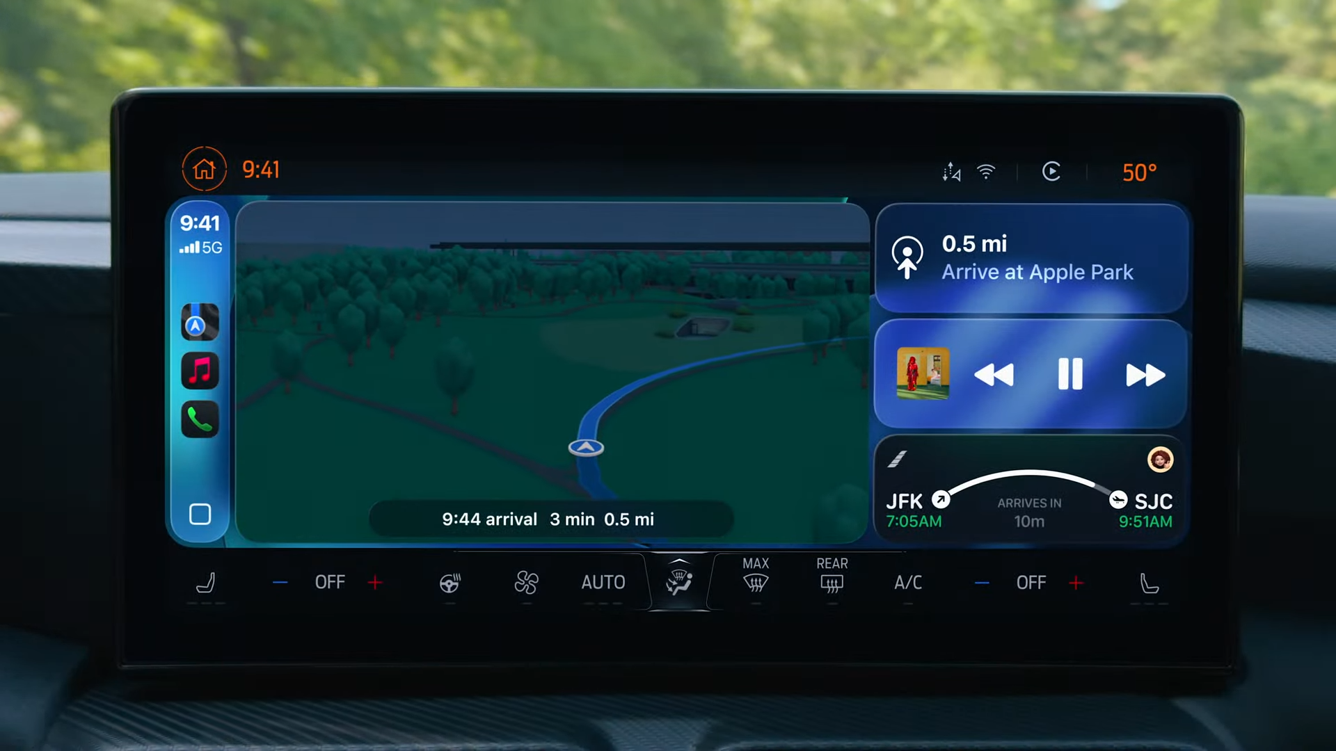 New liquid glass UI in the next version of CarPlay