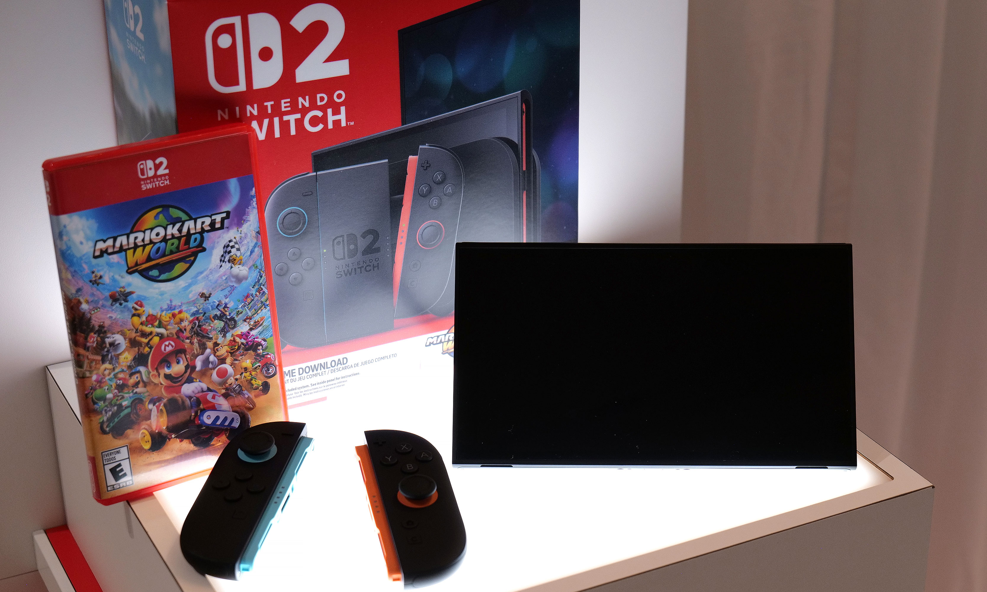 Nintendo Switch 2 with its Joy-Con detached.