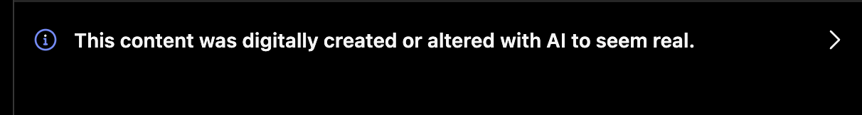 An example of a label when Meta determines a piece of Ai-manipulated content is 