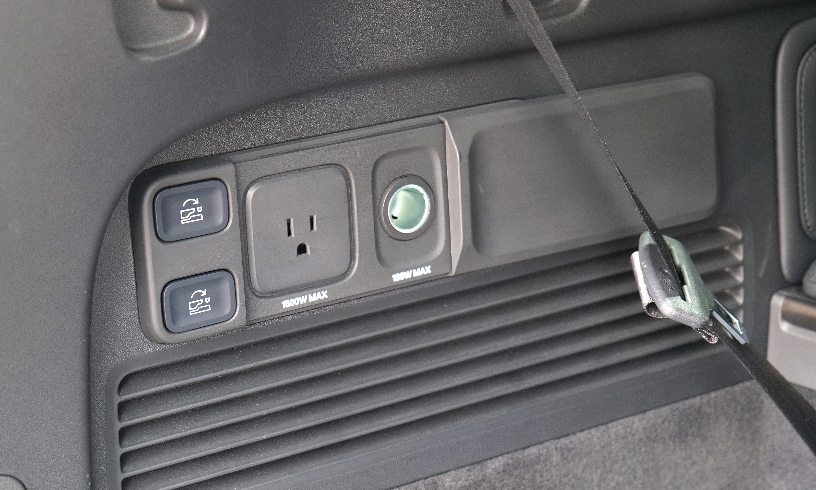The R1S features built-in 120V outlets along with support for an optional onboard air pump. 