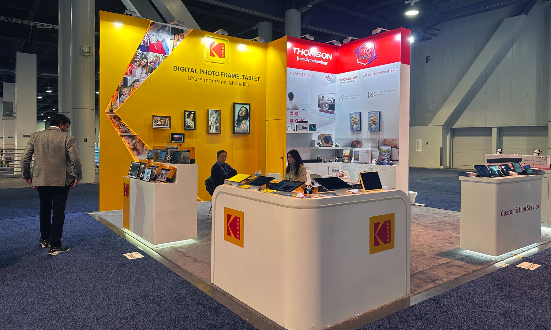 Images of various booths from the Central and South halls at CES 2025.