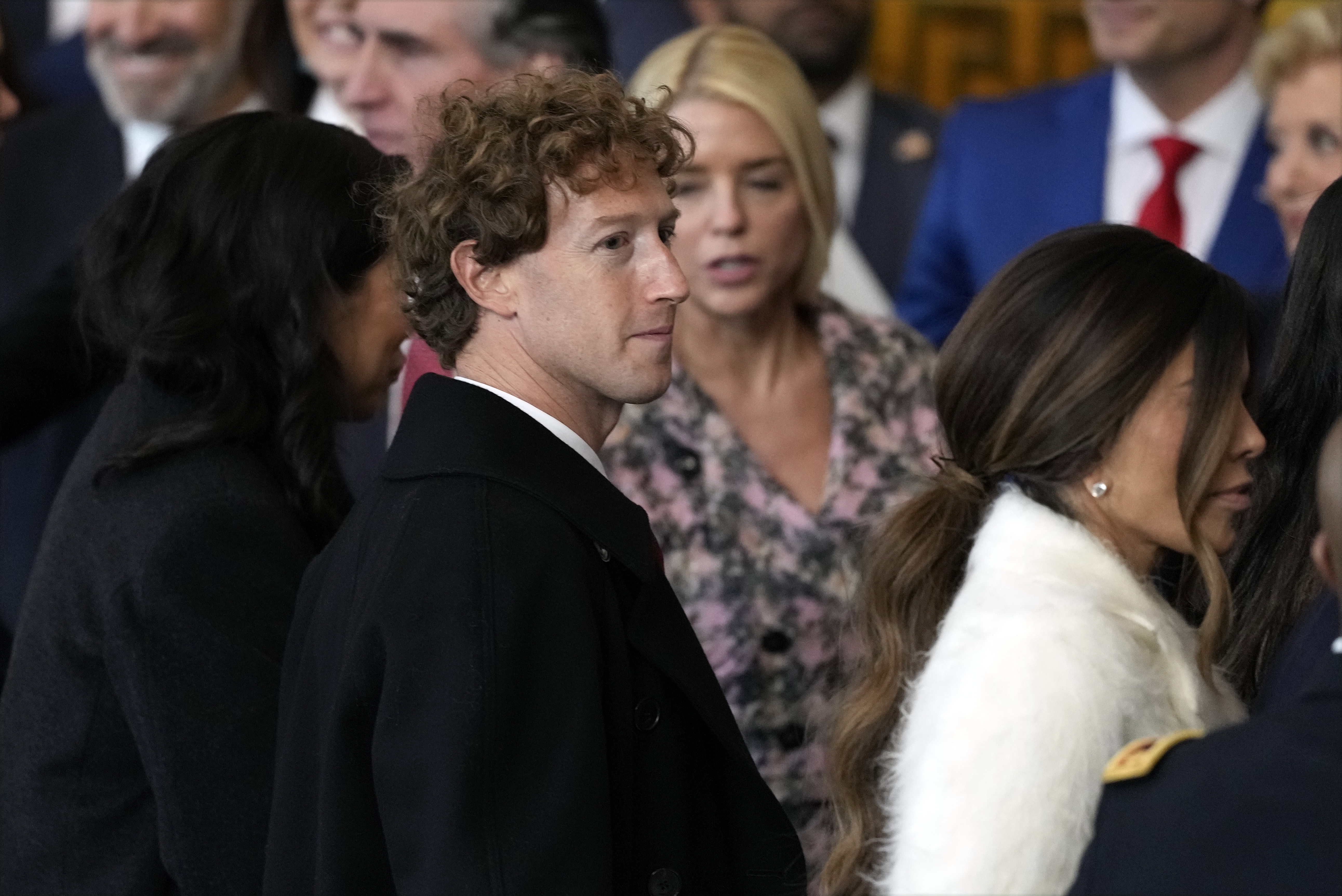WASHINGTON, DC - JANUARY 20:  Facebook CEO Mark Zuckerberg attends the inauguration of Donald Trump in the U.S. Capitol Rotunda on January 20, 2025 in Washington, DC. Donald Trump takes office for his second term as the 47th president of the United States. (Photo by Julia Demaree Nikhinson - Pool/Getty Images)