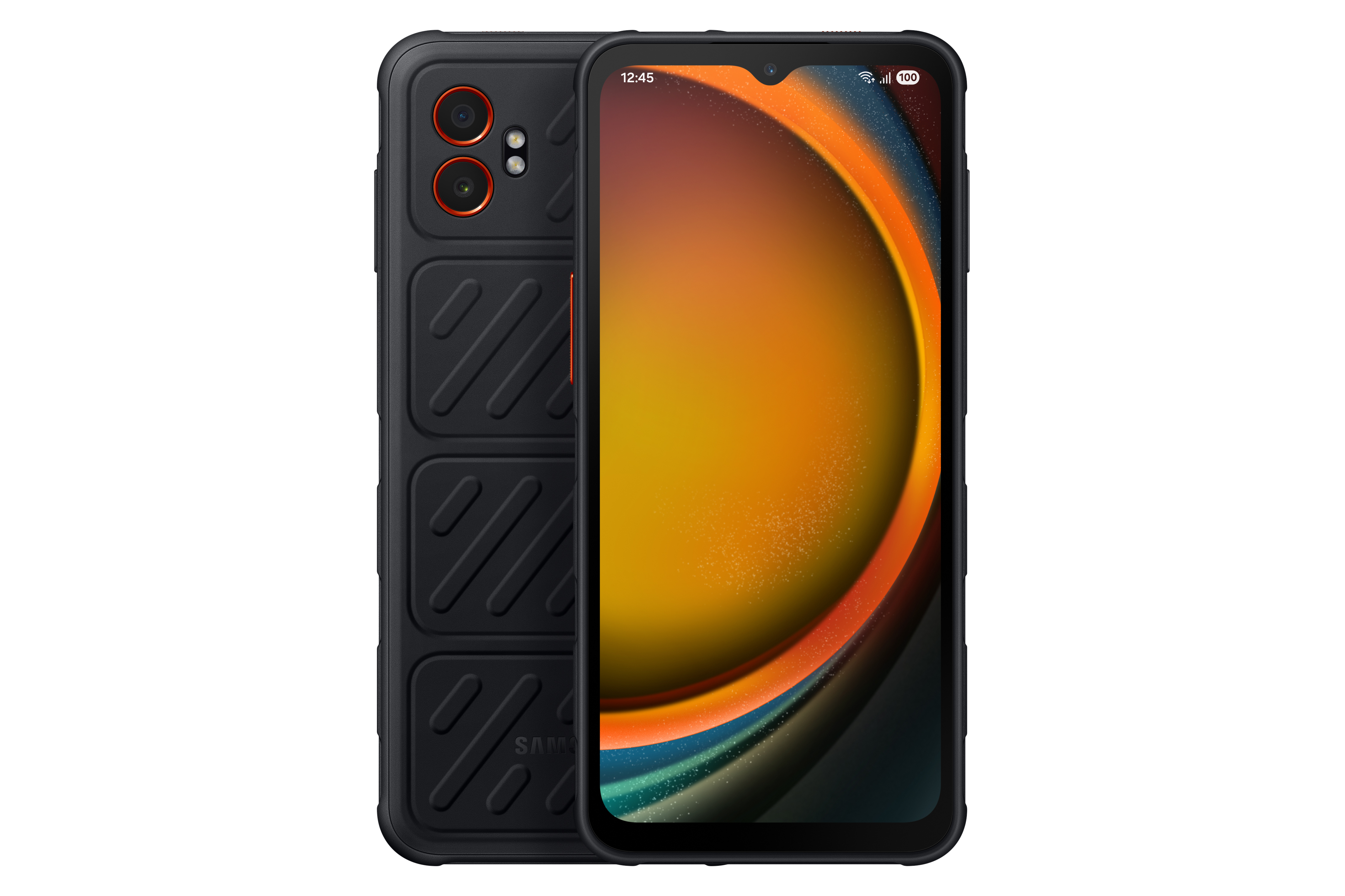 The back and front of the Galaxy XCover 7 Pro.
