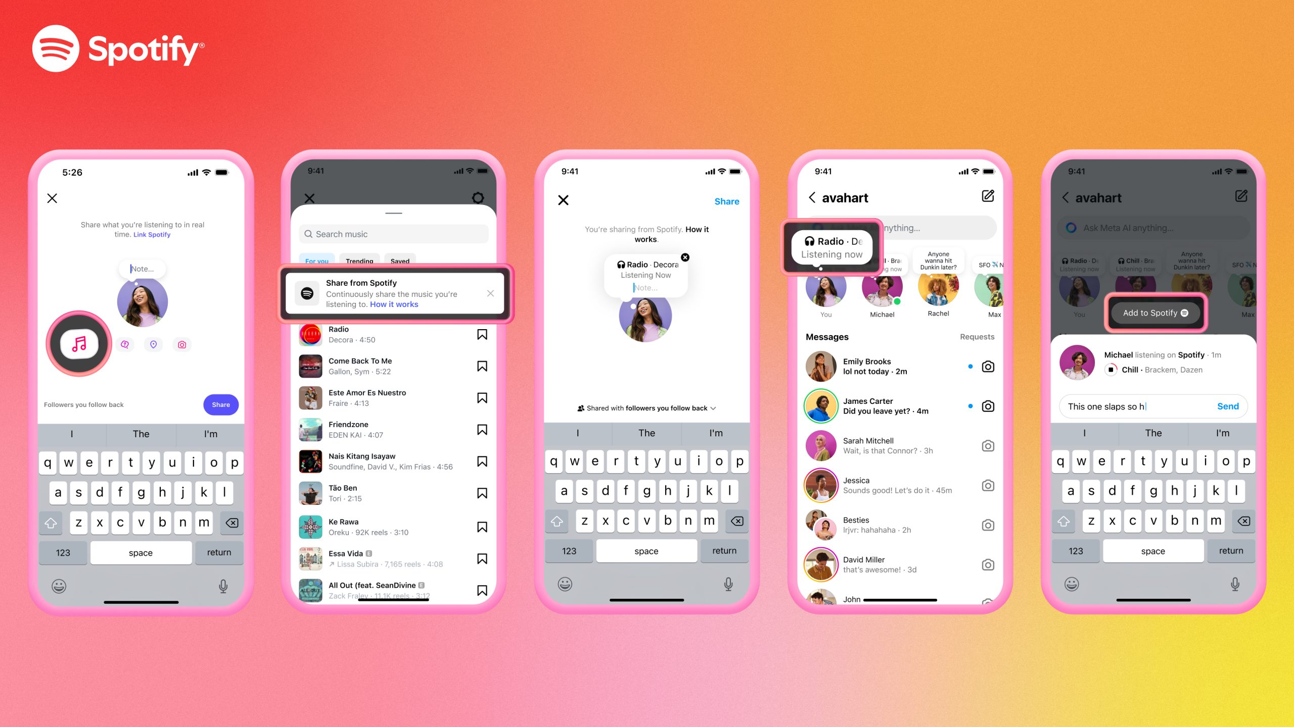 Share what you're listening to in real time.