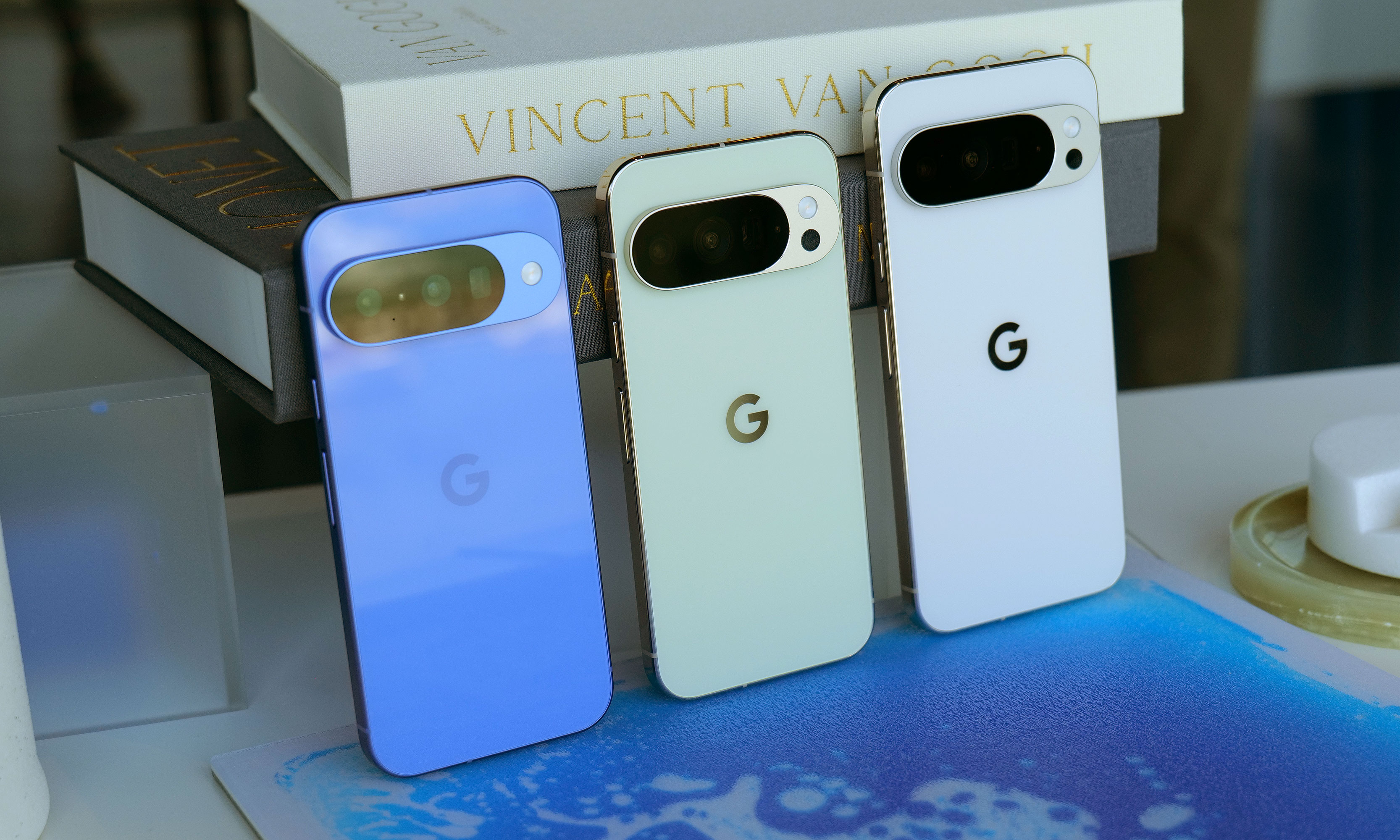 The Pixel 10 and Pixel 10 Pro are the same size, though you can tell them apart by their frames. The Pixel 10 features a matte finish while the Pixel 10 Pro features a shinier, polished finish. 