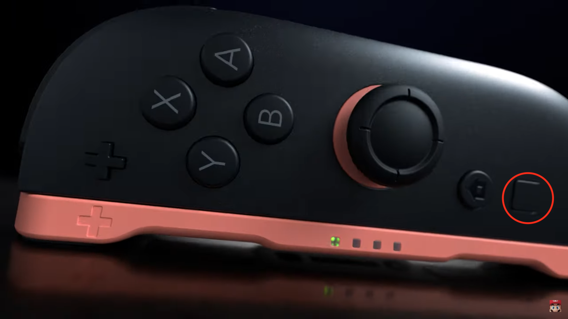 Updated Joy-Con with mystery button.