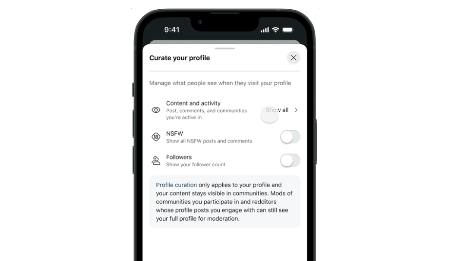 reddit's new controls. 
