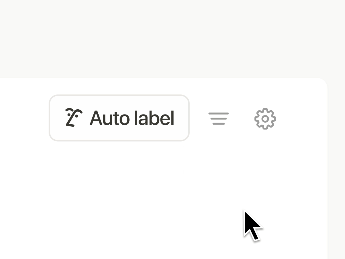 A GIF showcasing Notion Mail's AI-generated labels. 