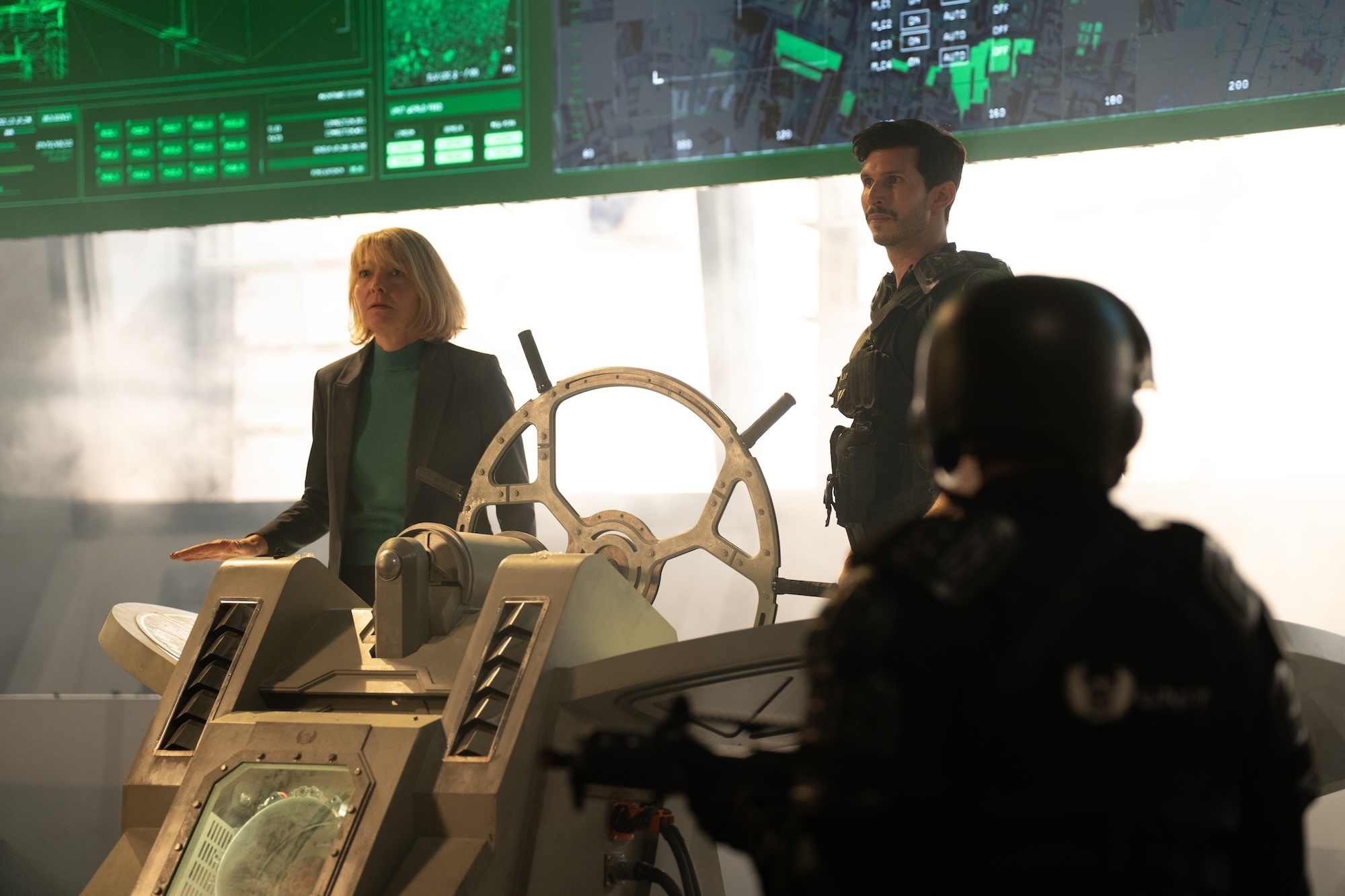 Picture Shows: Kate Lethbridge Stewart (Jemma Redgrave) Colonel Ibrahim (Alexander Devrient)