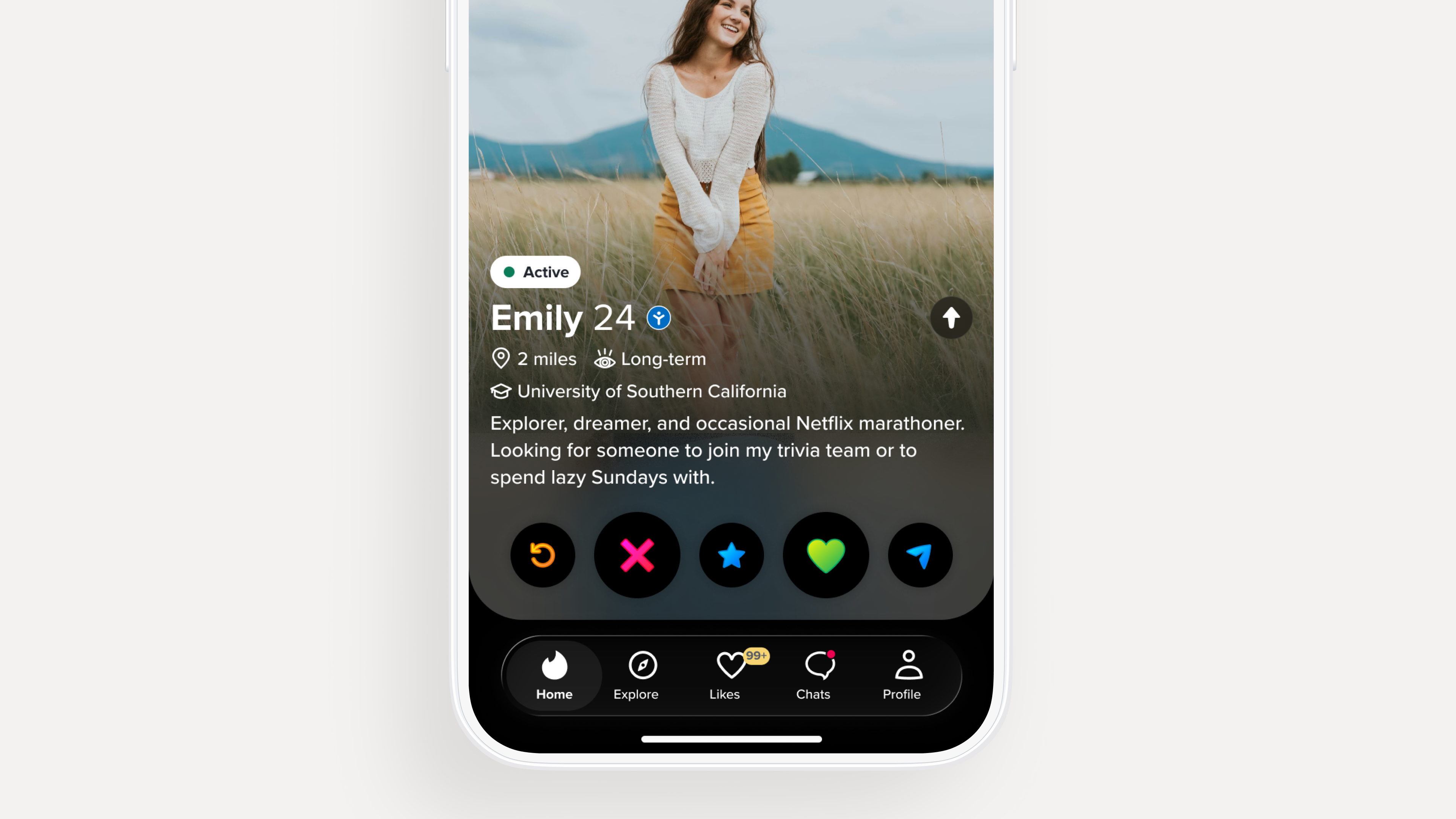 Tinder profiles that verify with World ID will get a badge as an extra signal of authenticity.