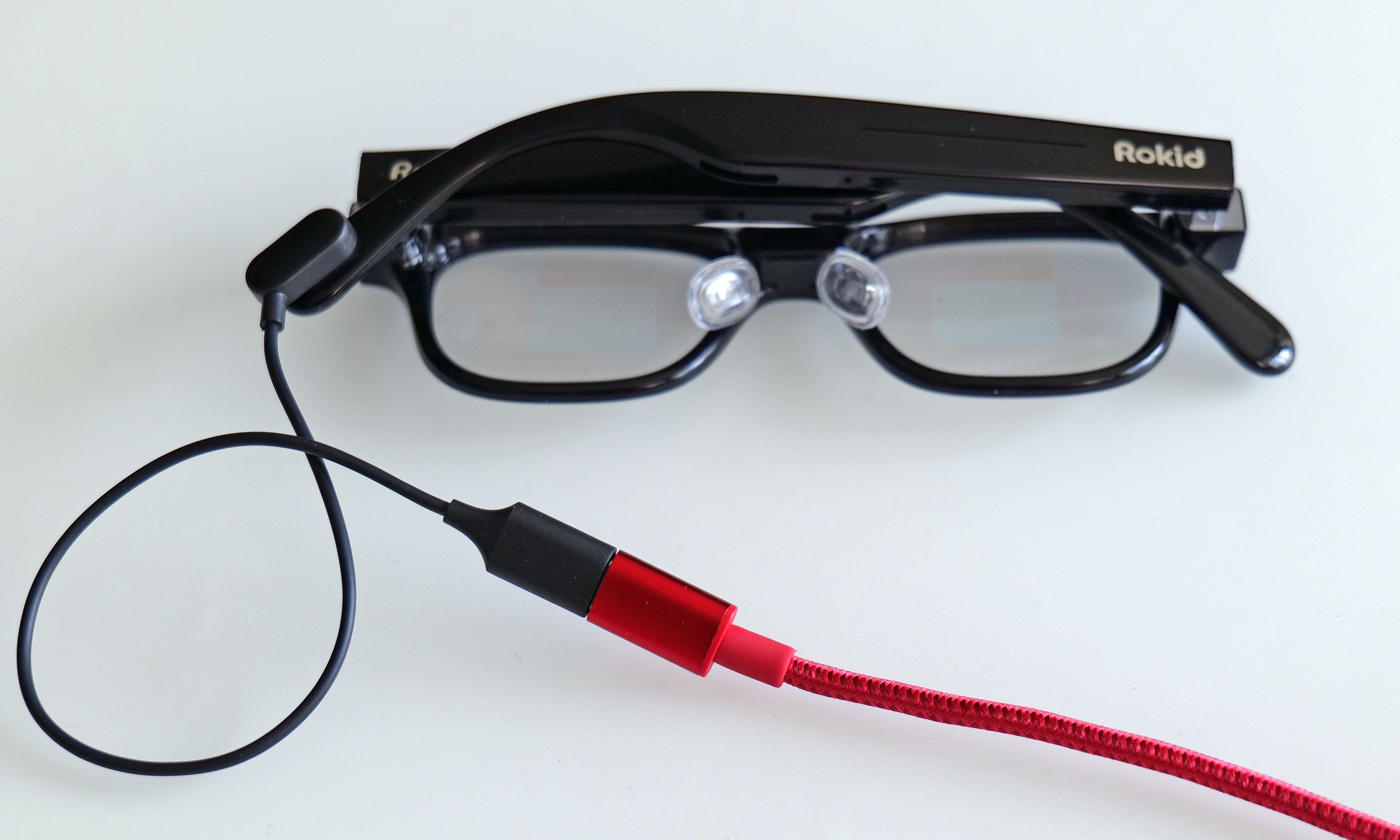 Rokid's magnetic dongle isn't the most elegant way to recharge a device, but it's simple and effective. 