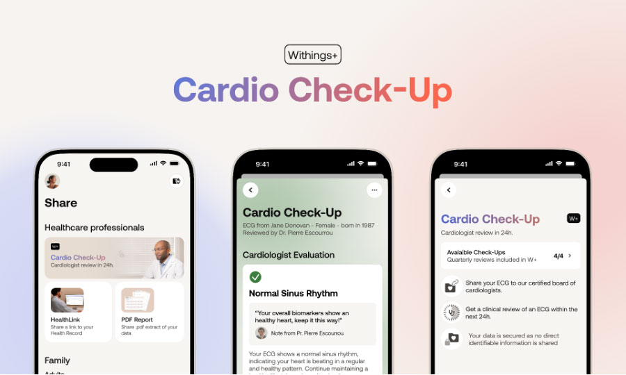Promotional image of Withings' Cardio Check Up