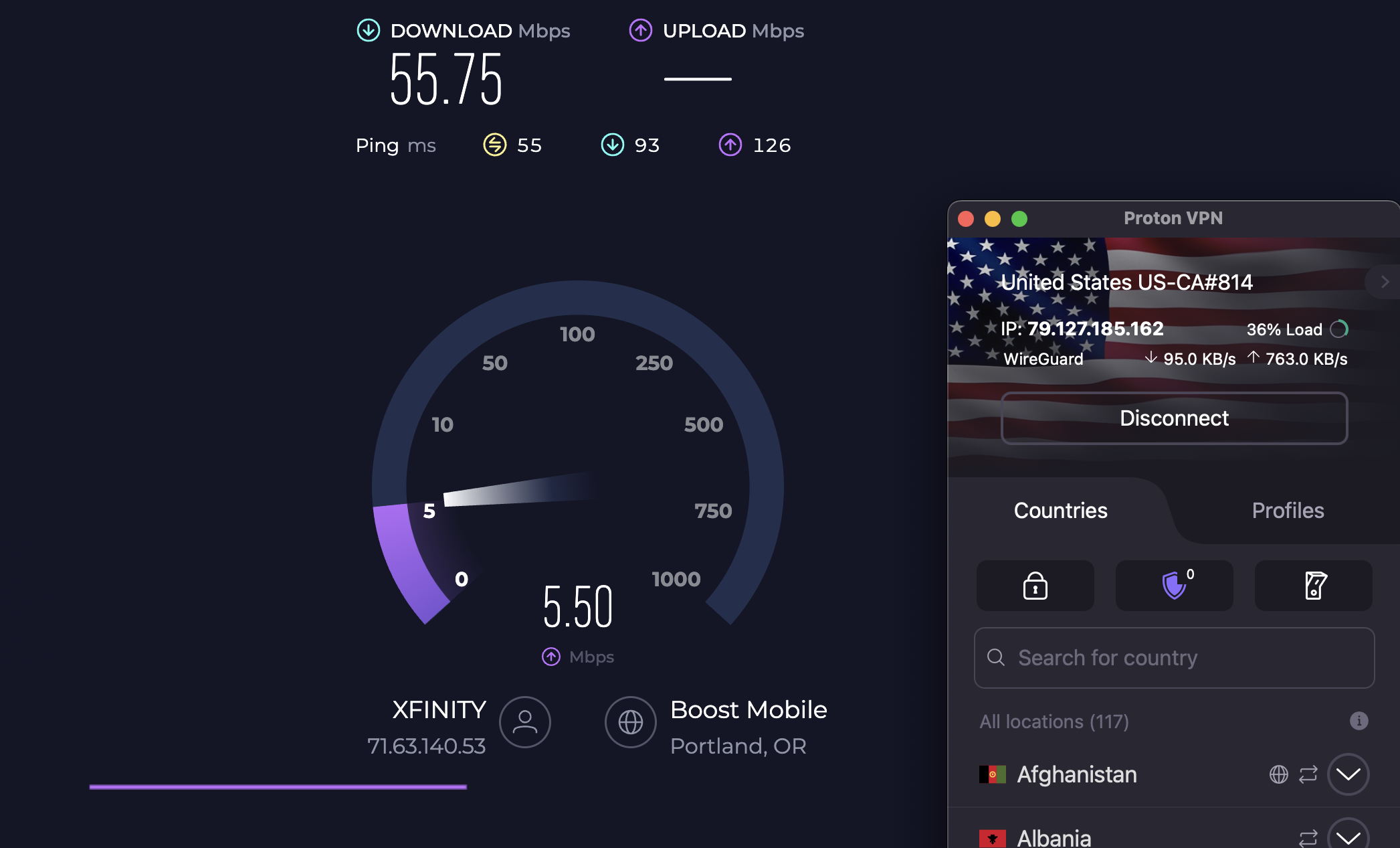 Proton VPN barely makes a dent in your download speeds.