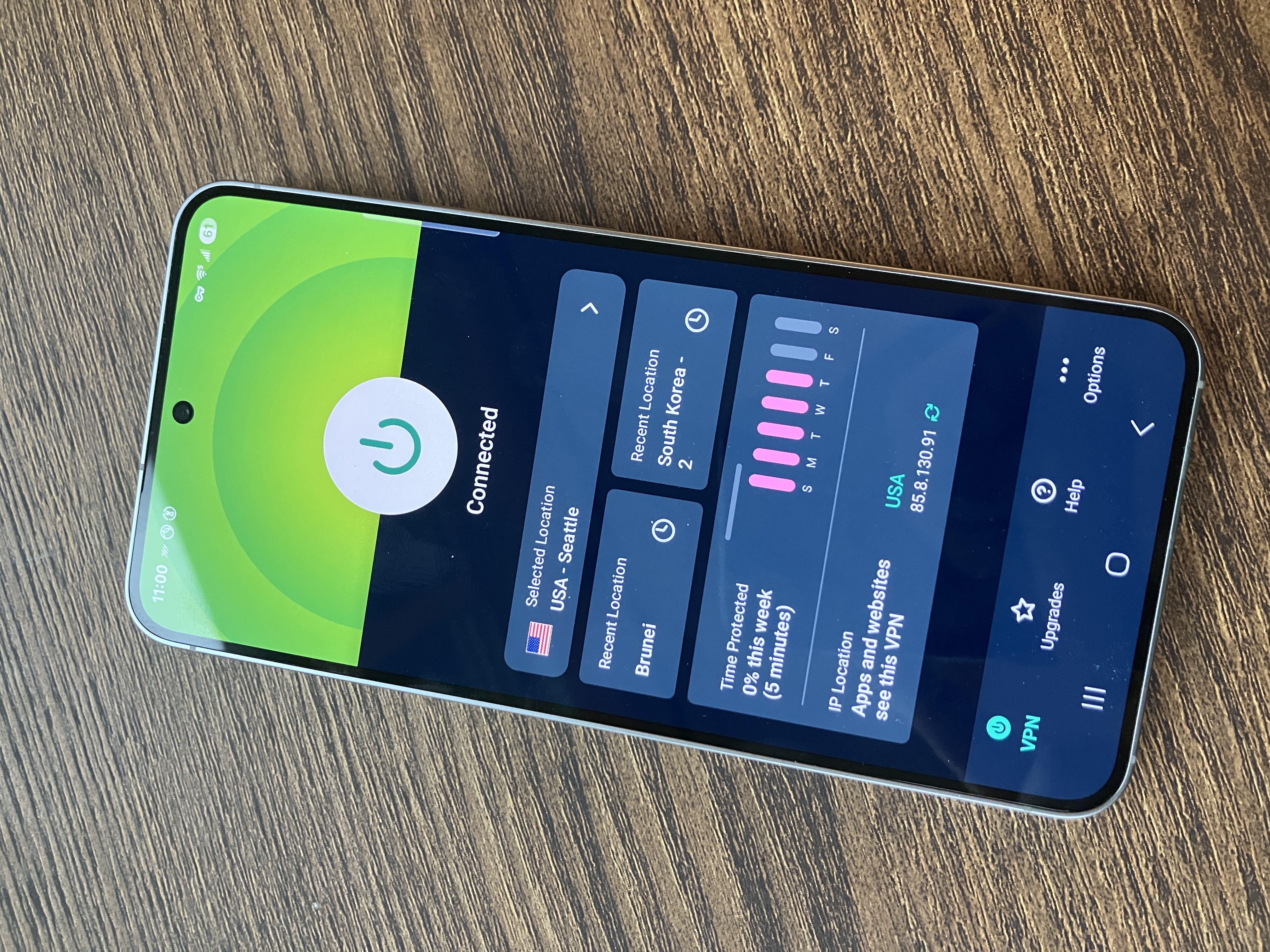 ExpressVPN's Android app puts a little more information on the screen than it needs to, but still runs well.