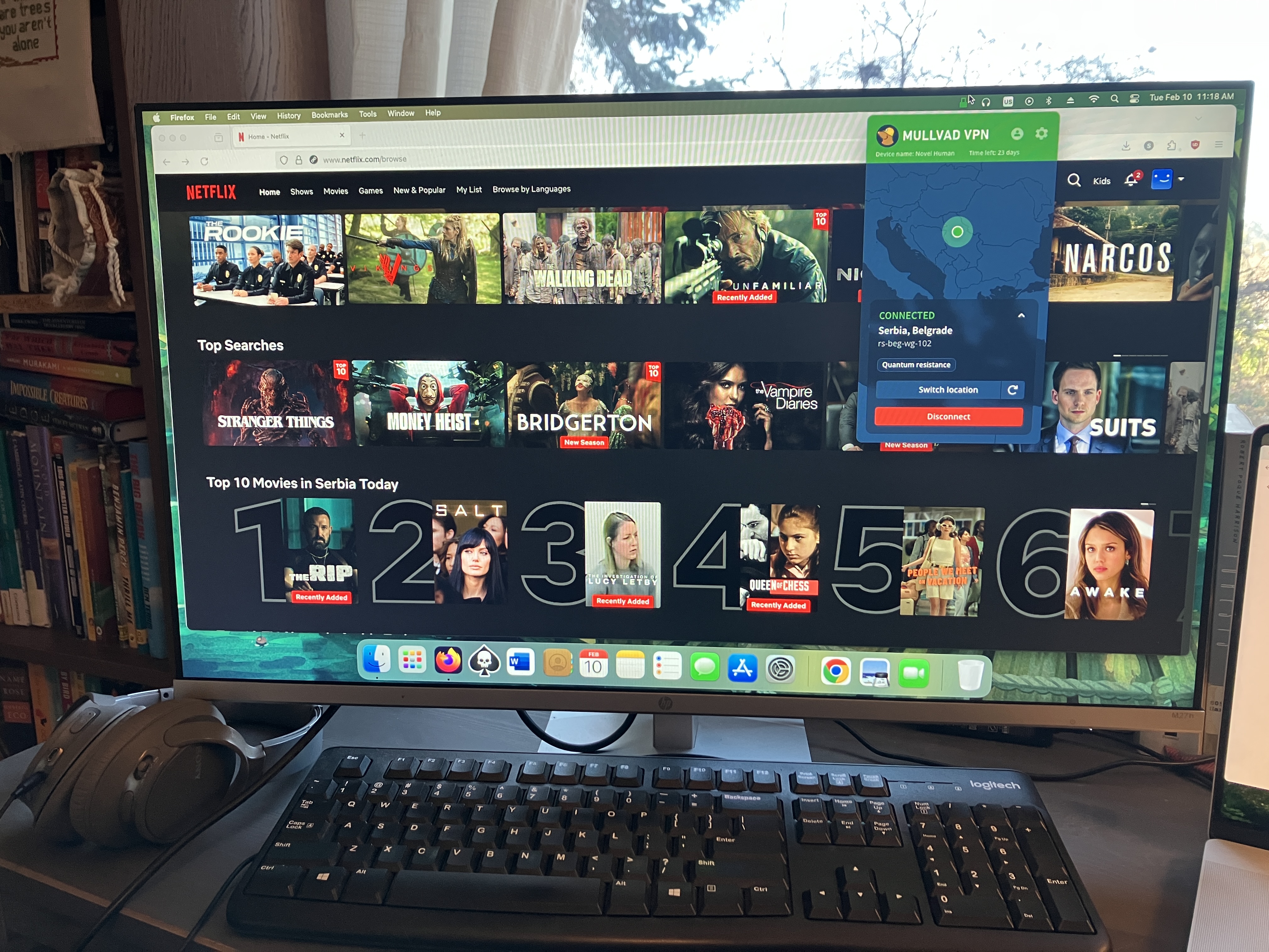 Mullvad's servers all tricked Netflix into believing my new location.