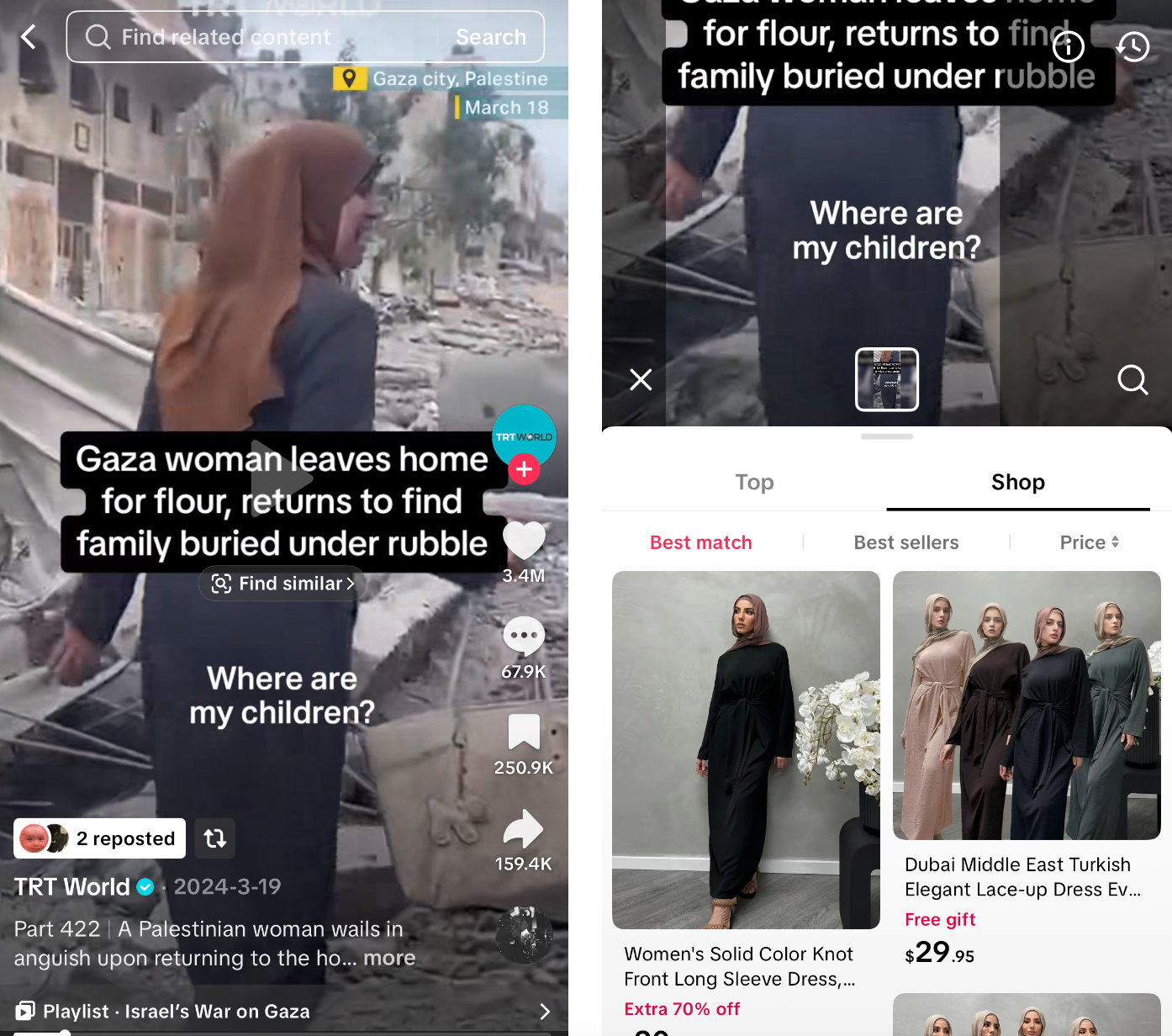 The weird Gaza thing in action.