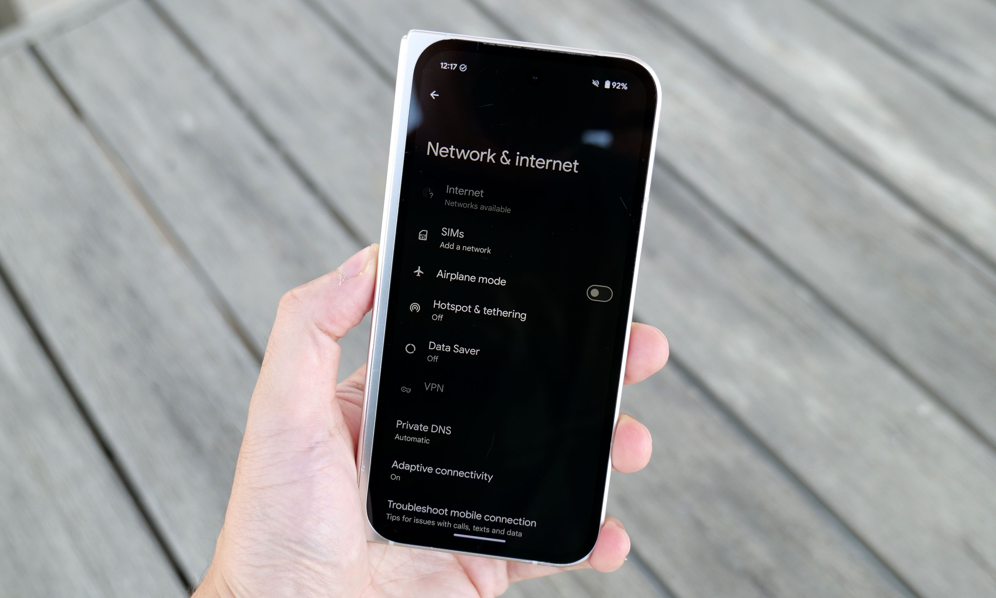 One issue that popped up in the last couple weeks is when the Pixel 9 Pro Fold occasionally loses mobile data because it forgets there's a SIM card inside. 
