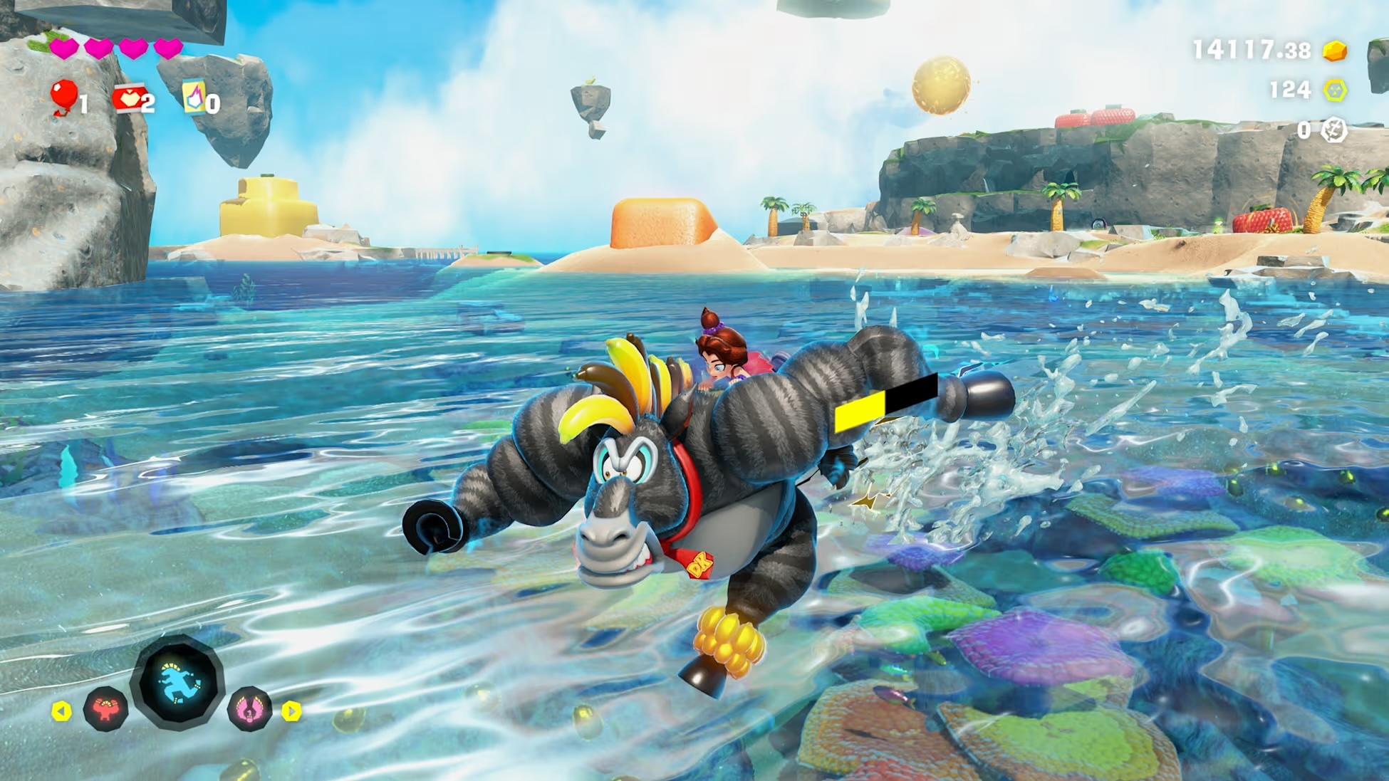 Screenshot from Donkey Kong Bananza for the Switch 2.