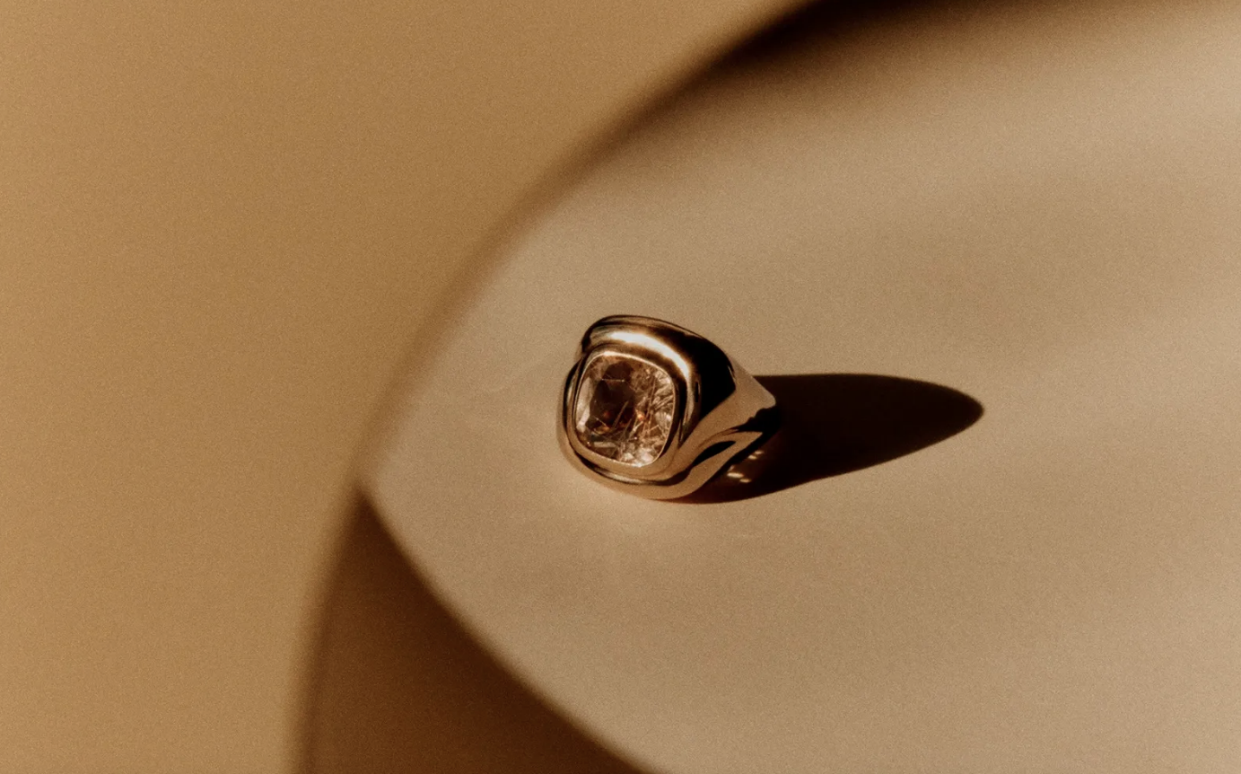 A ring on a table.