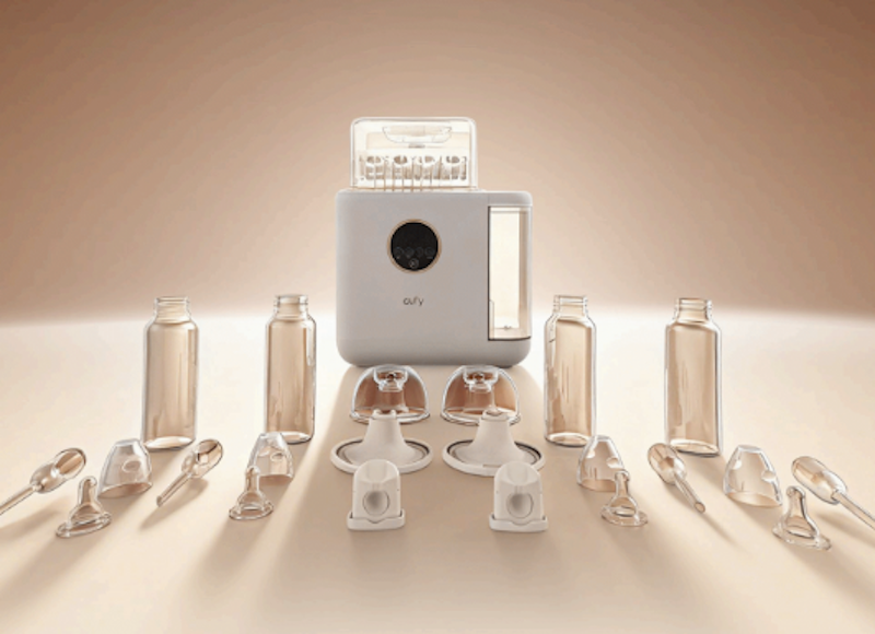 A bottle washer and bottle sets.