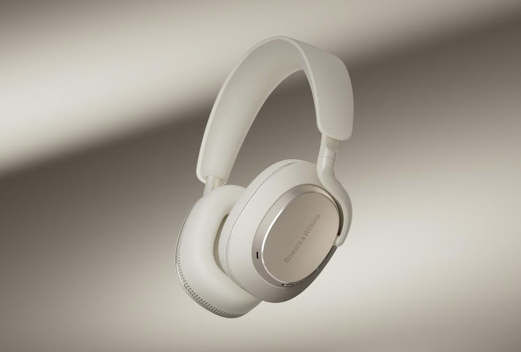 A pair of white headphones.