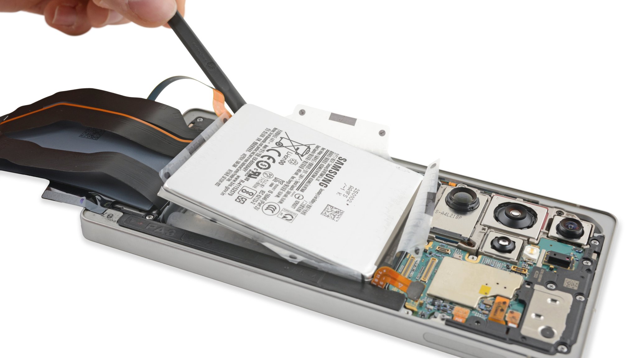 Galaxy S25 Ultra battery tab.