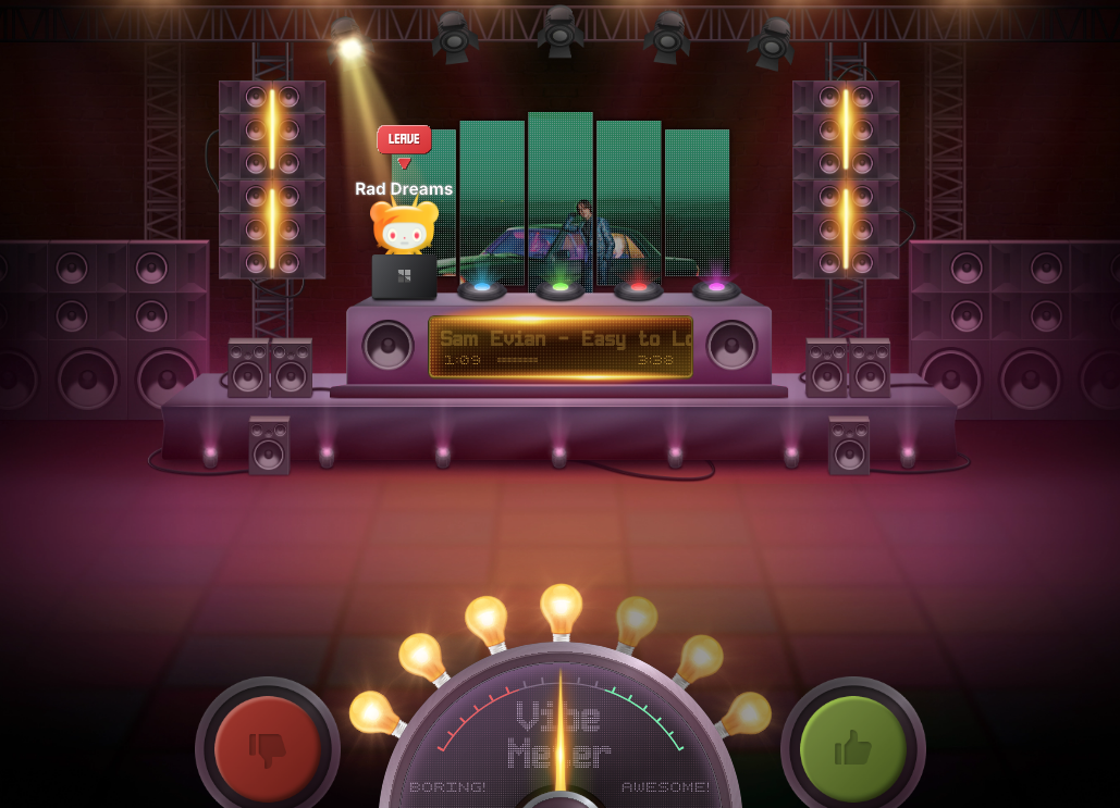 The app in action.