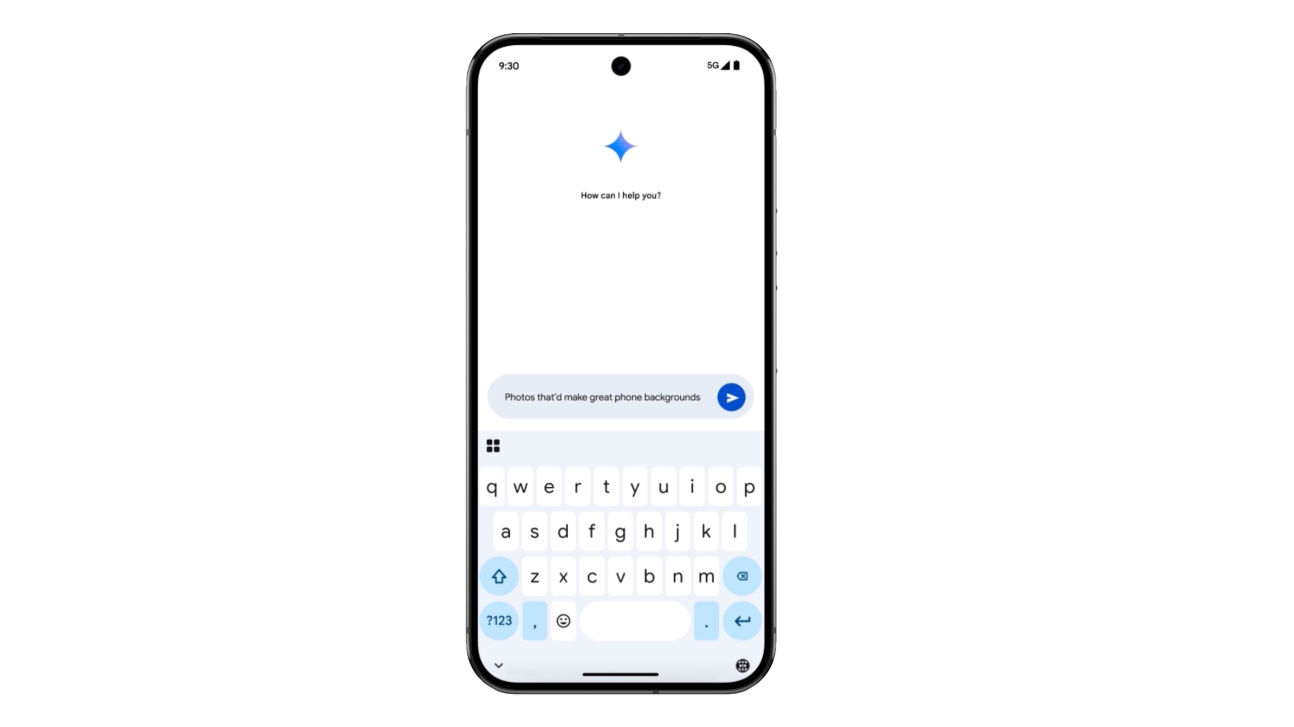 The Ask Photos interface on a Pixel 9.