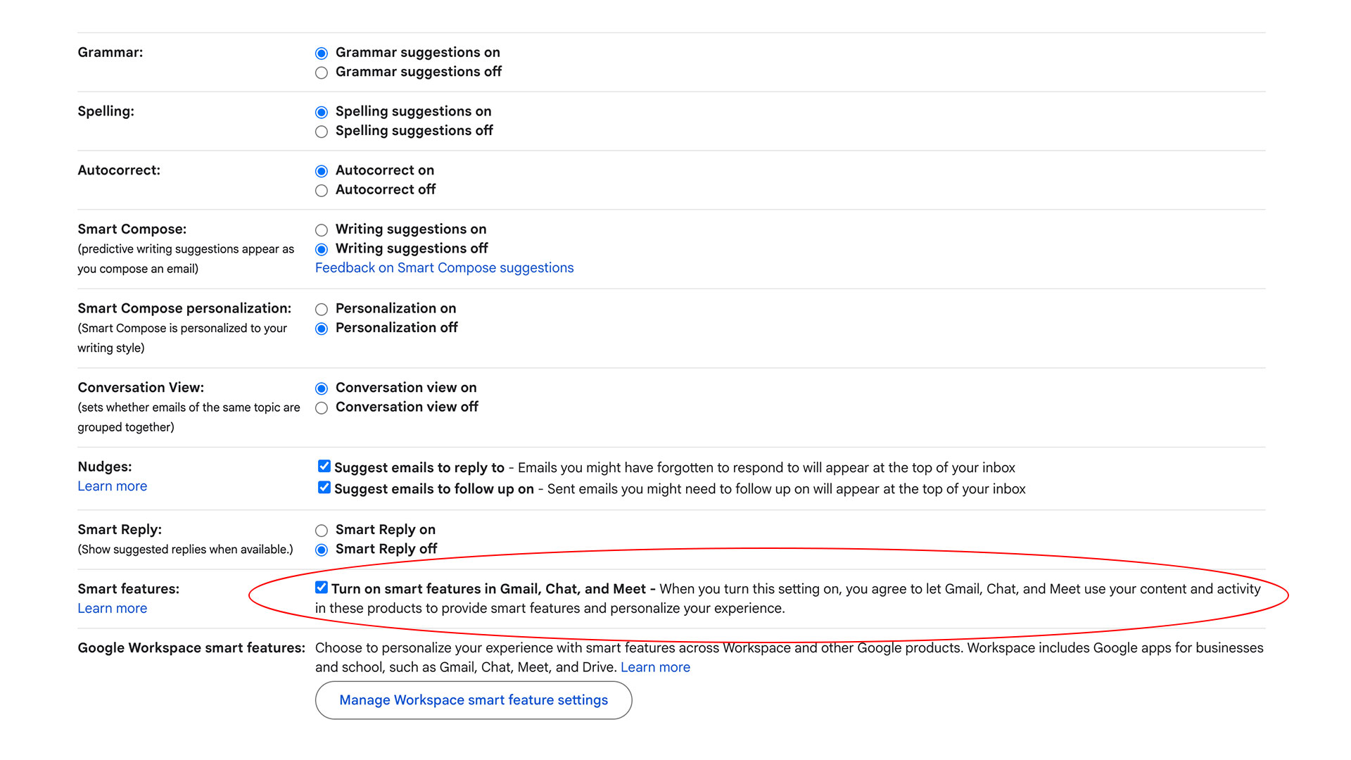 From the General tab of Gmail's settings menu, look for the Smart features checkbox. 