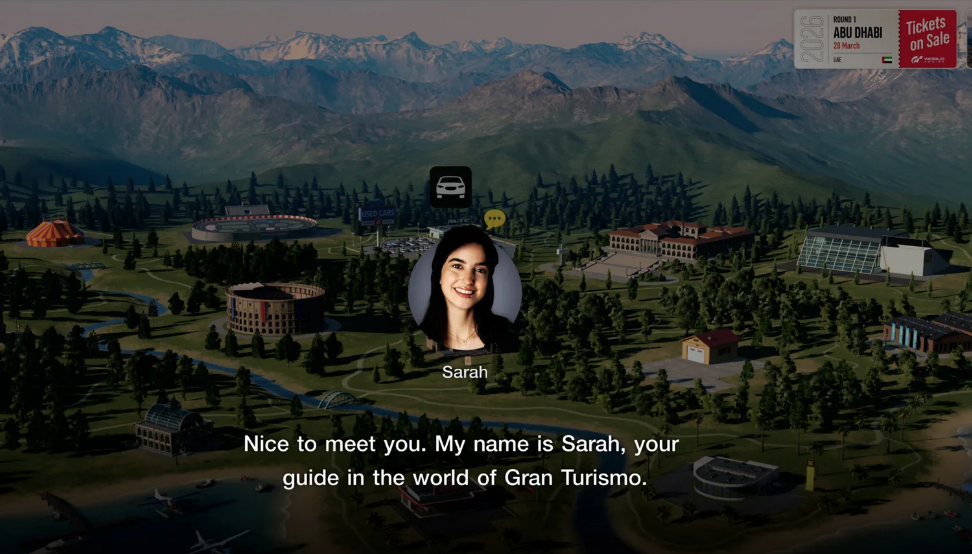A lady named Sarah is now in Gran Turismo 7. 