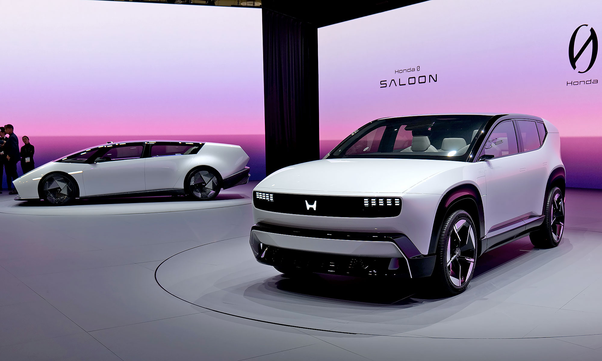 The Honda 0 SUV and 0 Saloon at CES 2025. 
