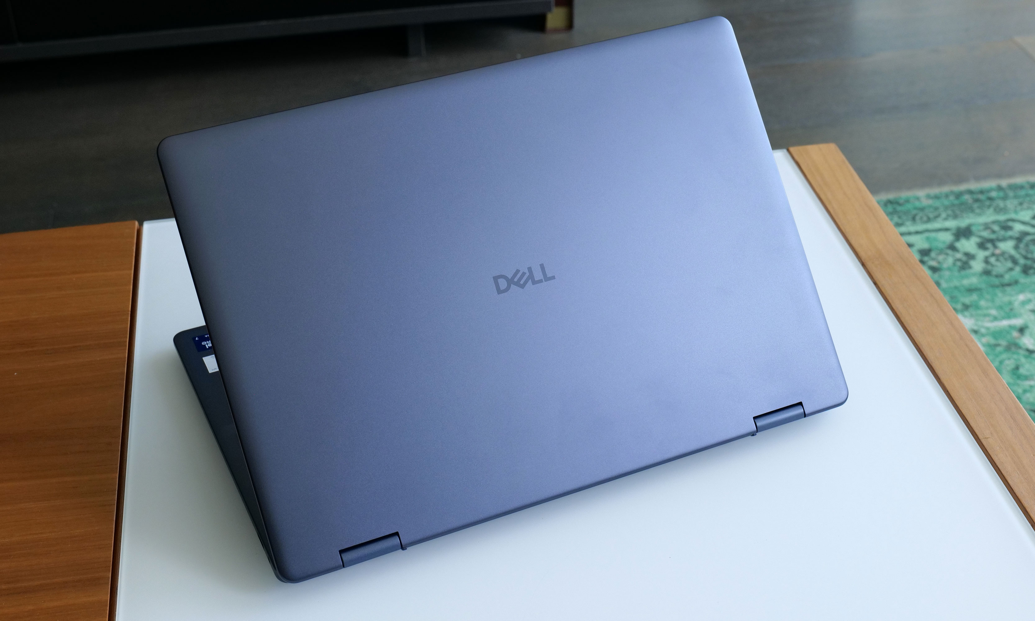 The only visual flair on the Dell 16 Plus 2-in-1 is the logo on its lid. 
