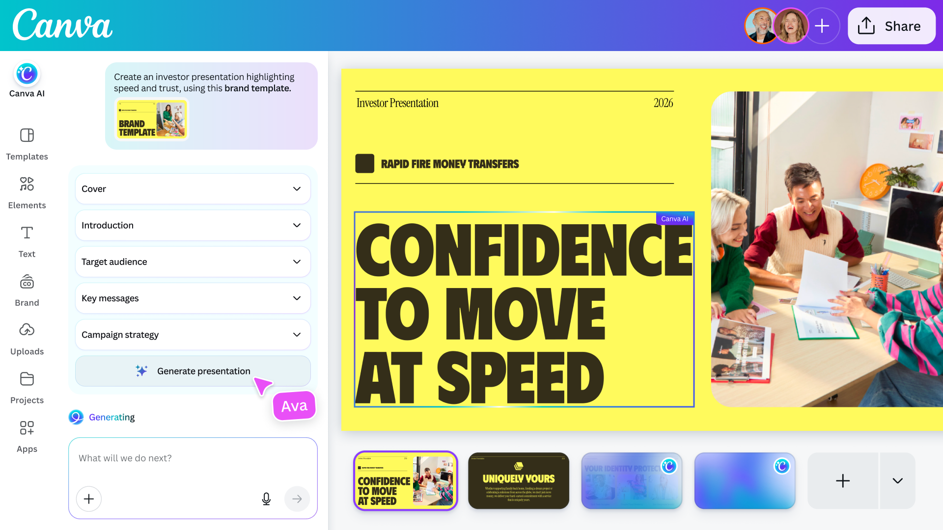 For brands, Canva AI 2.0 can adapt to their design needs. 