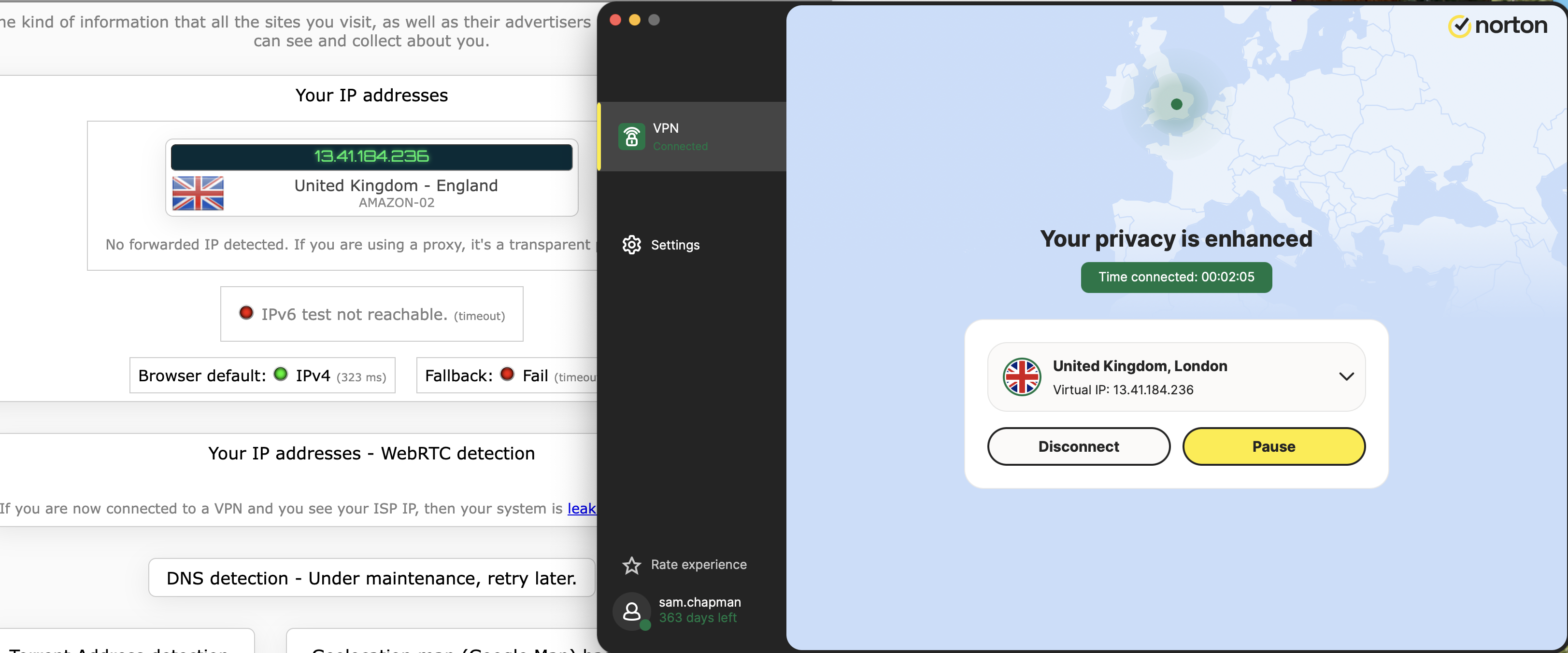 ipv6 blocked norton vpn