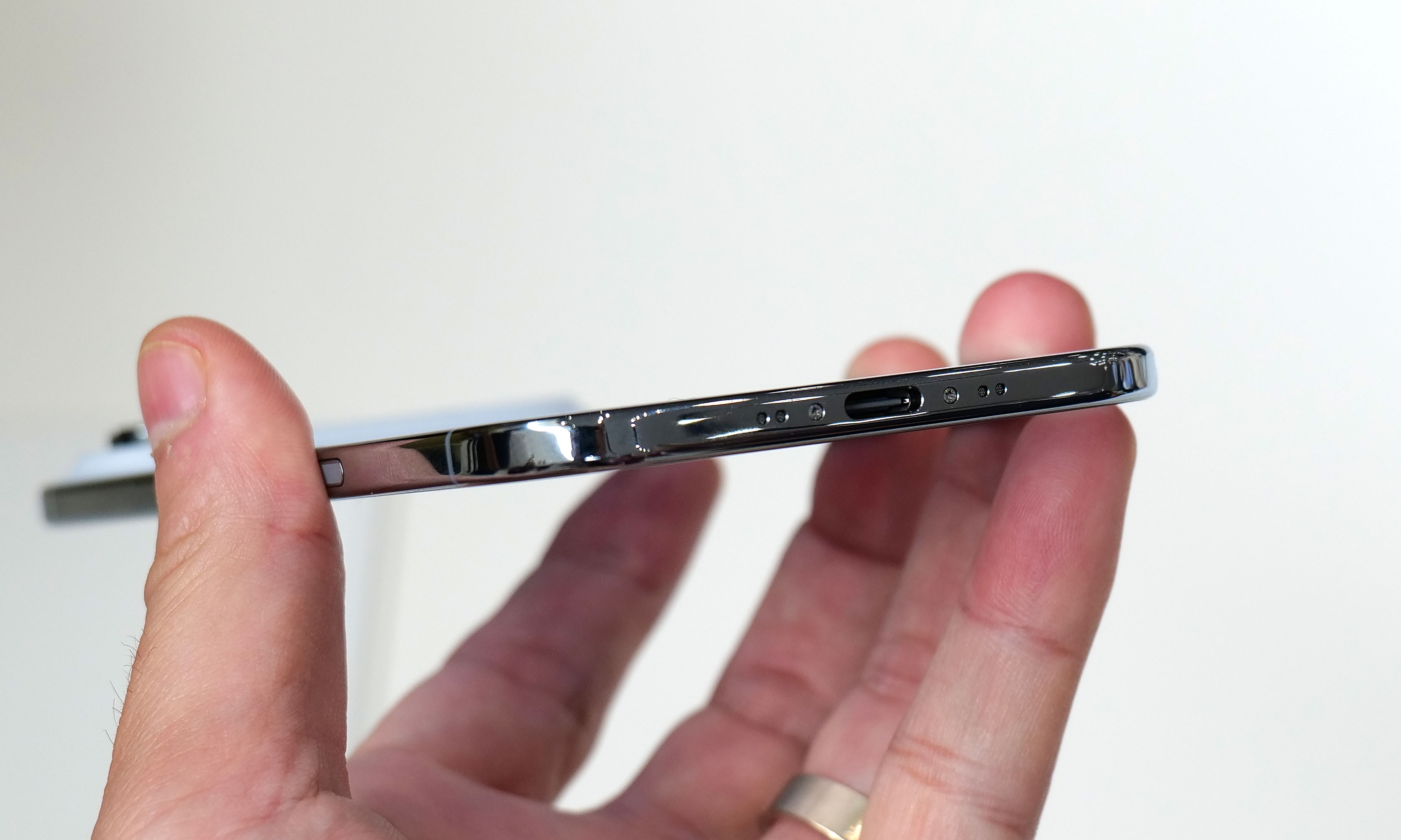 At just 156 grams, the iPhone Air is the lightest iPhone to date. 