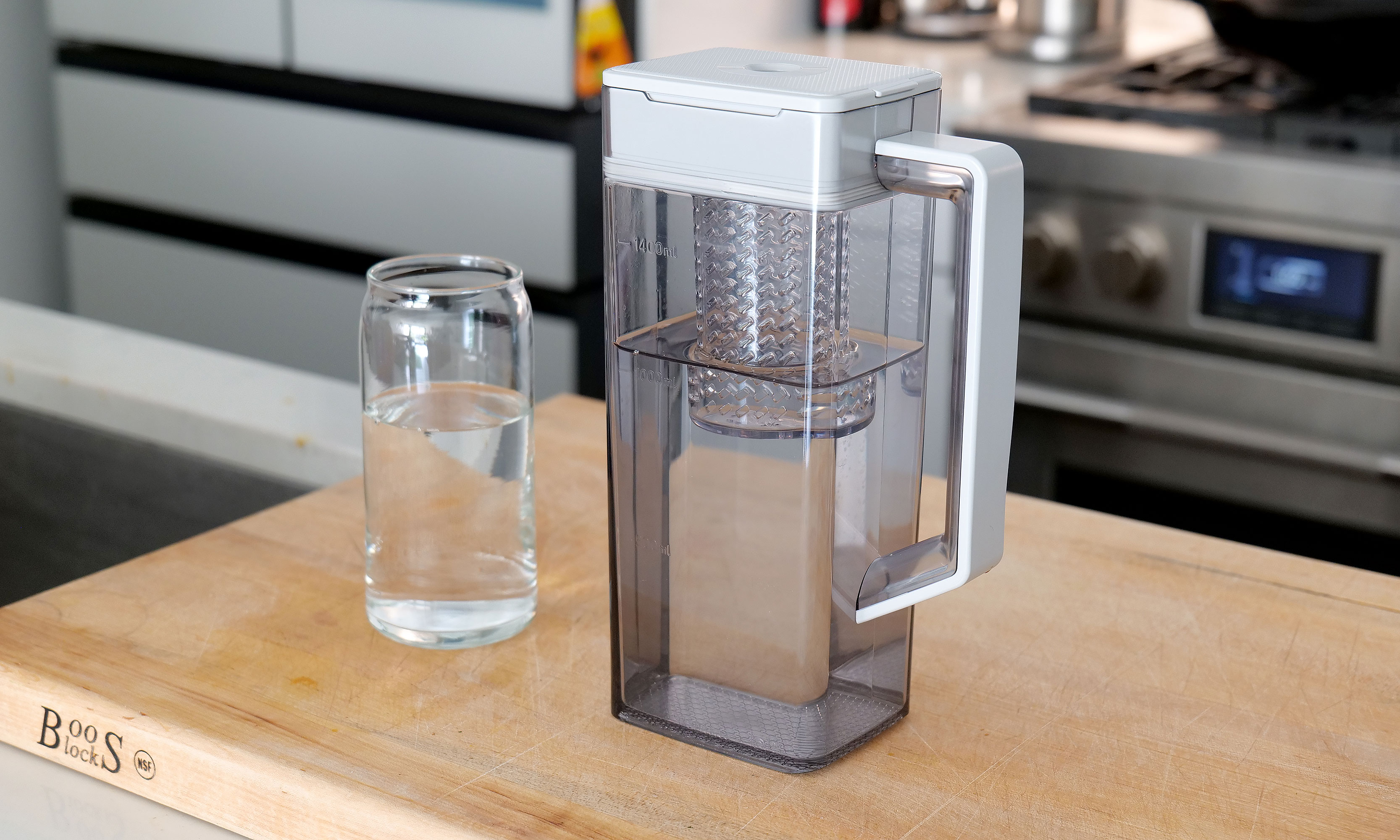 Samsung's Beverage Center comes with a built-in pitcher that holds 48 ounces of water and includes a strainer for making infused water or even iced tea. 