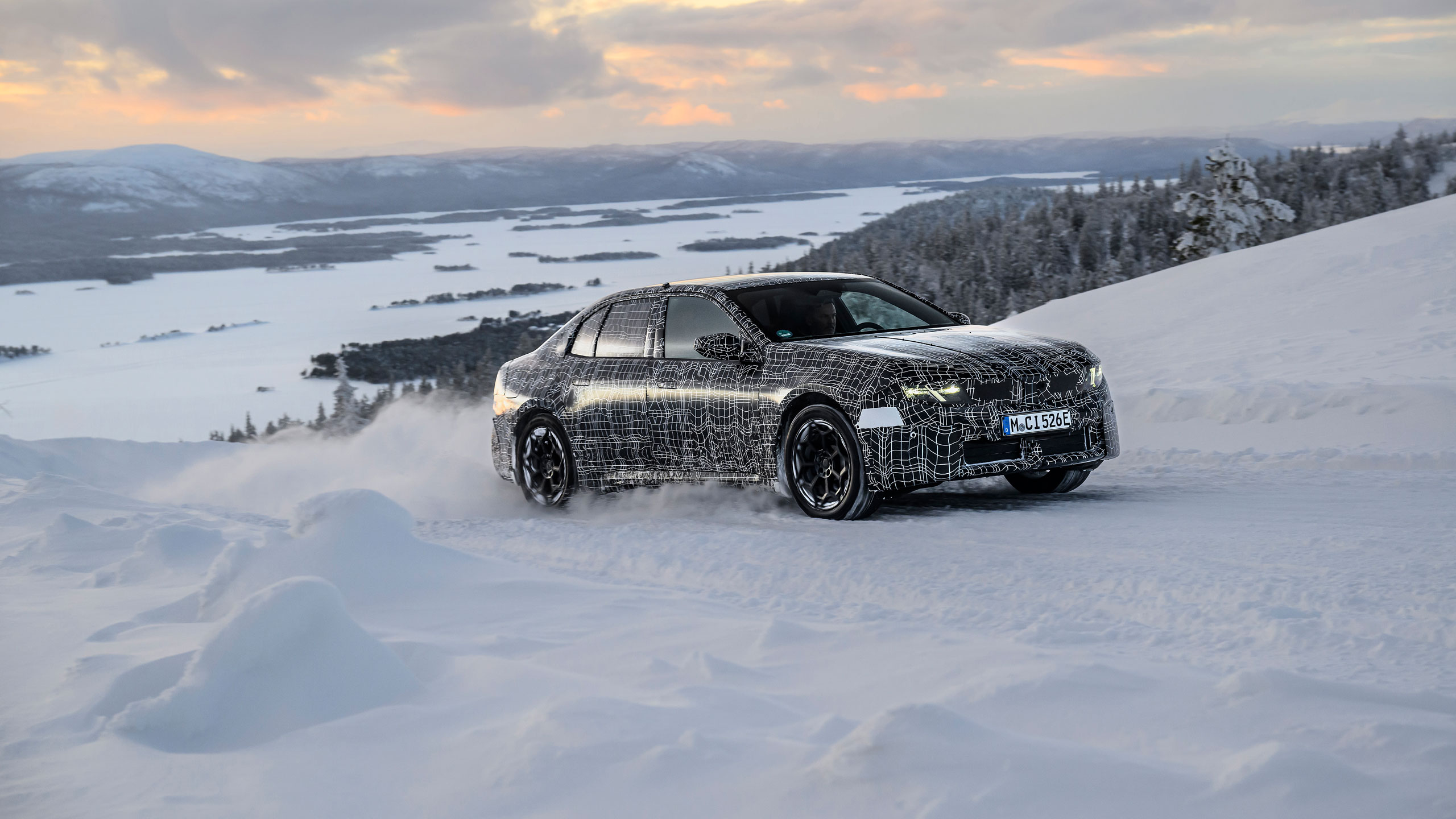 BMW's i3 prototype on a course in Sweden