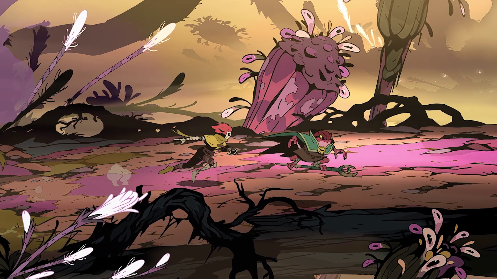 Brome and Cider run across a zone. 