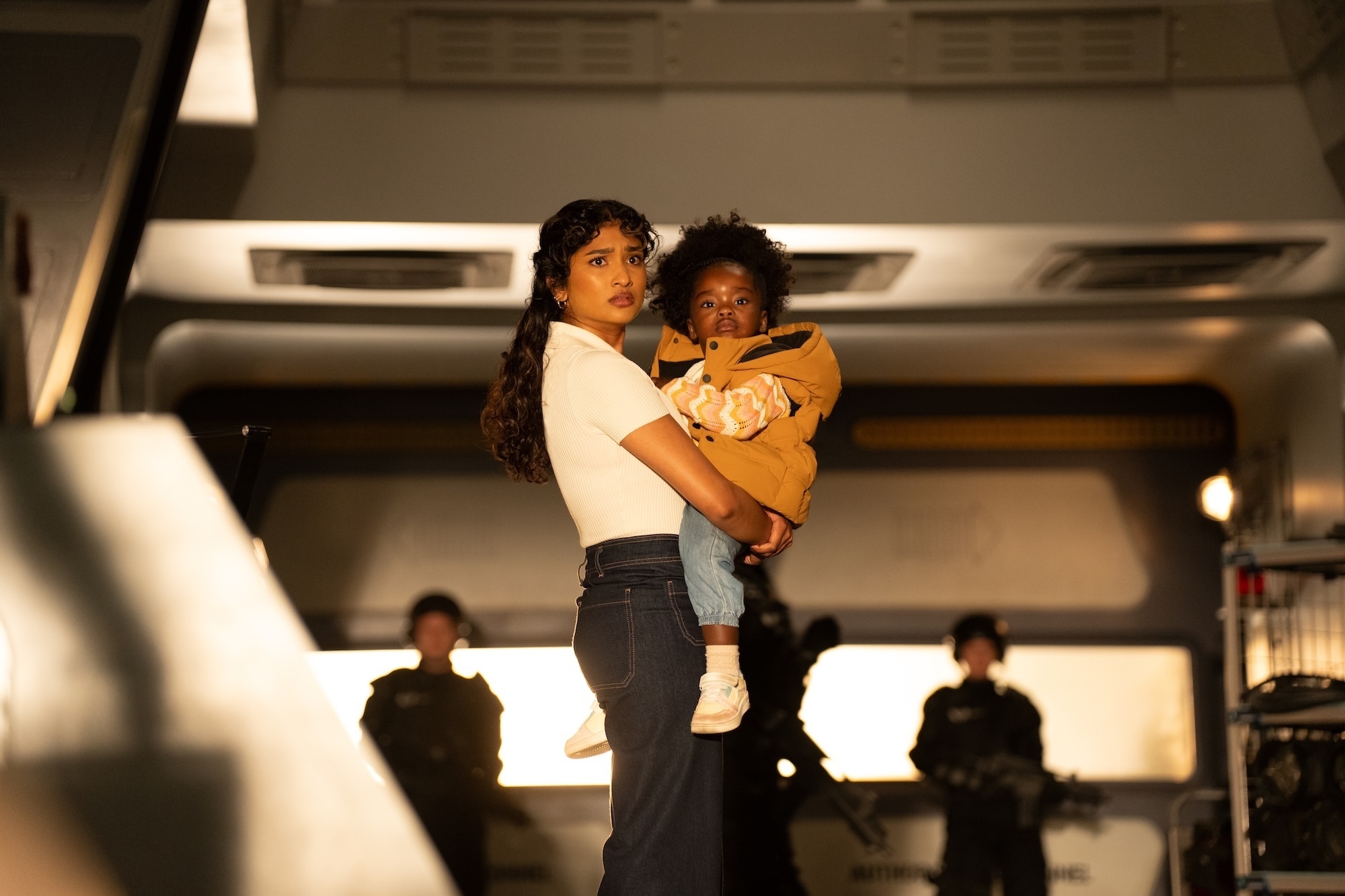 Picture Shows: Belinda Chandra (Varada Sethu) Poppy (Sienna-Robyn Mavanga-Phipps)