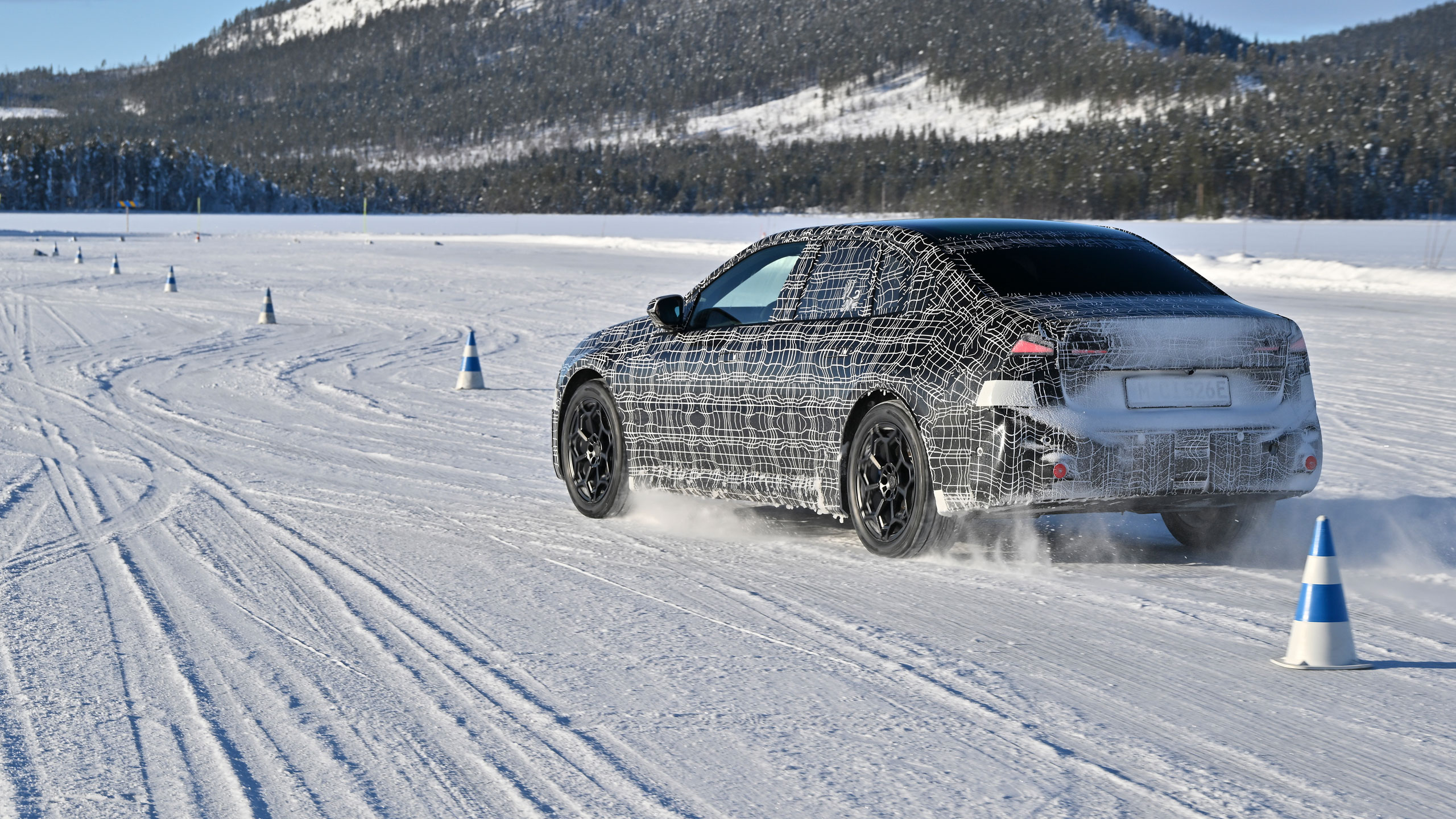 BMW's i3 prototype on a course in Sweden