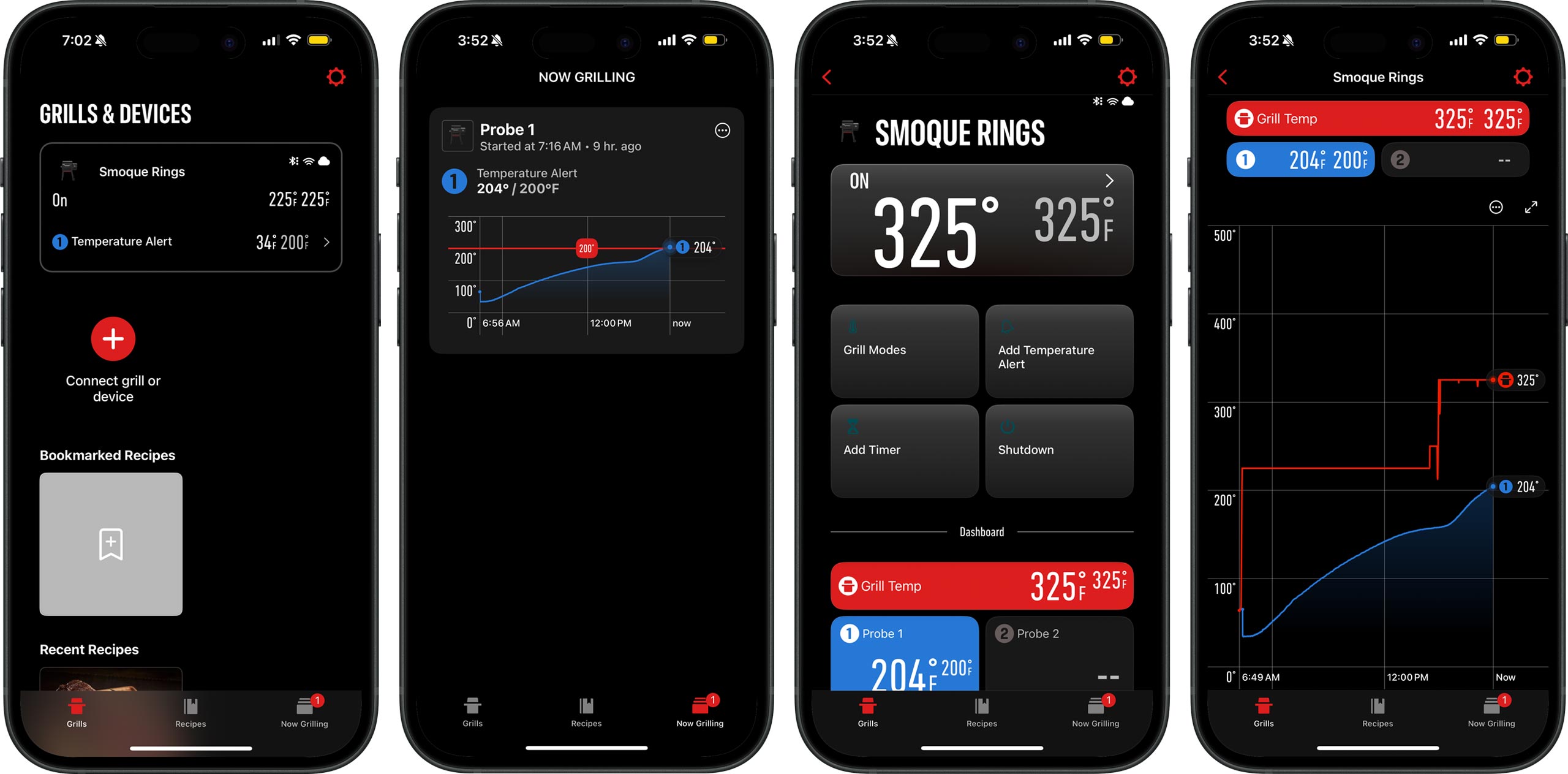 The Weber Connect app is where you can monitor and adjust the Smoque from anywhere. 