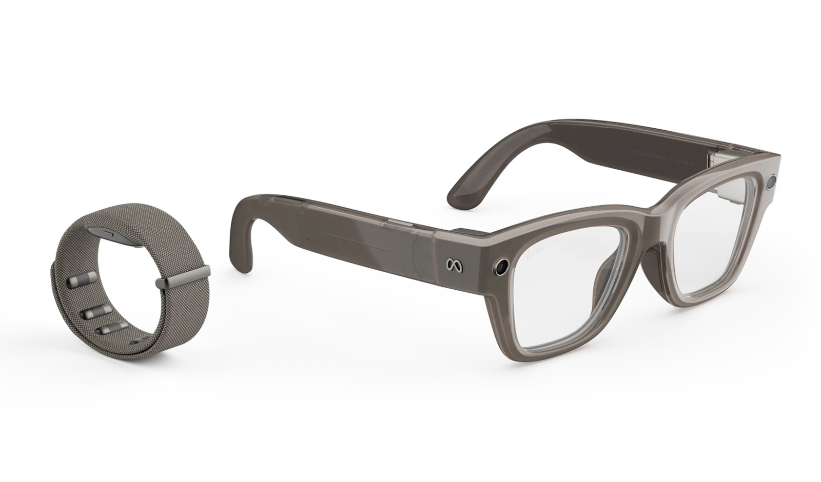 A pair of glasses and a wristband.