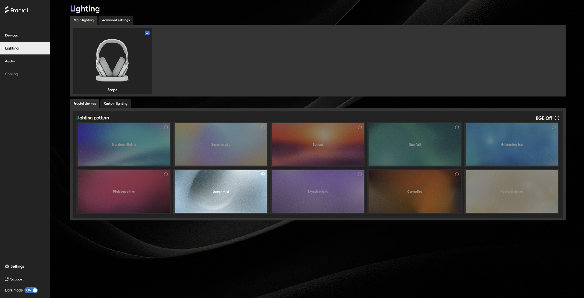 Fractal's Adjust app is web-based and easy to use. 