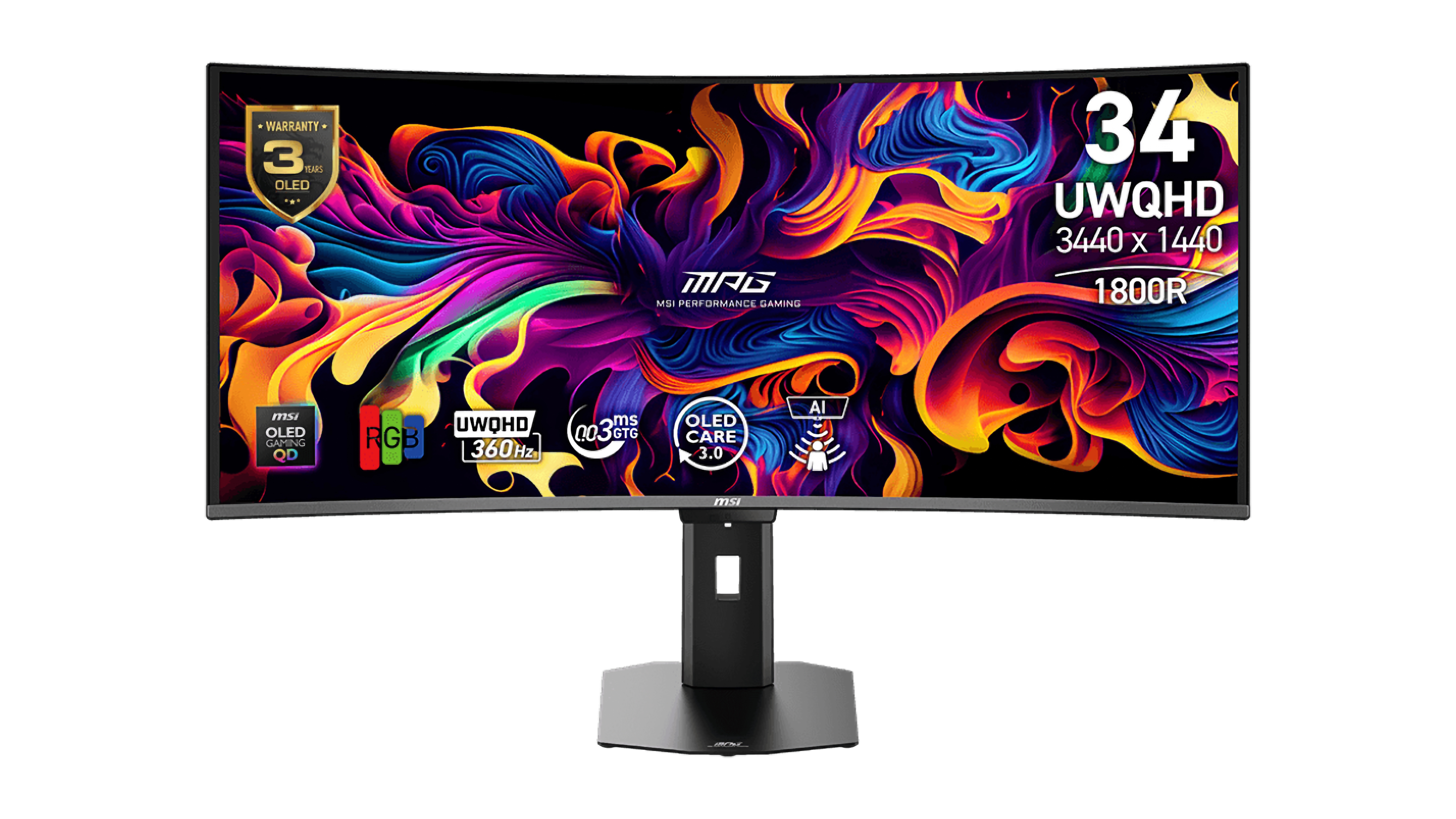 MSI's new curved MPG monitor with a QD-OLED panel.