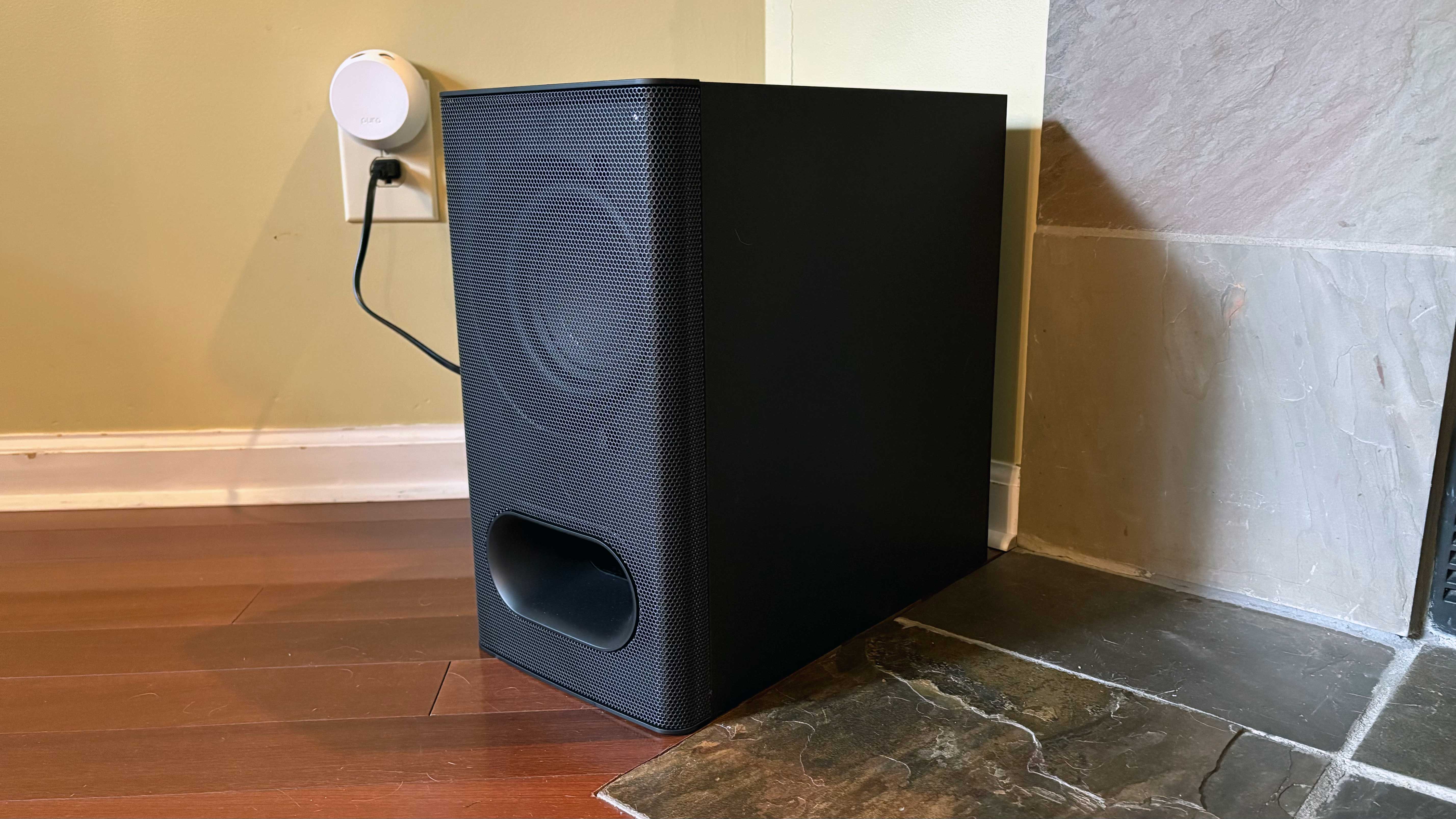 The subwoofer that comes with the Sony Bravia Theater Bar 6 is large.