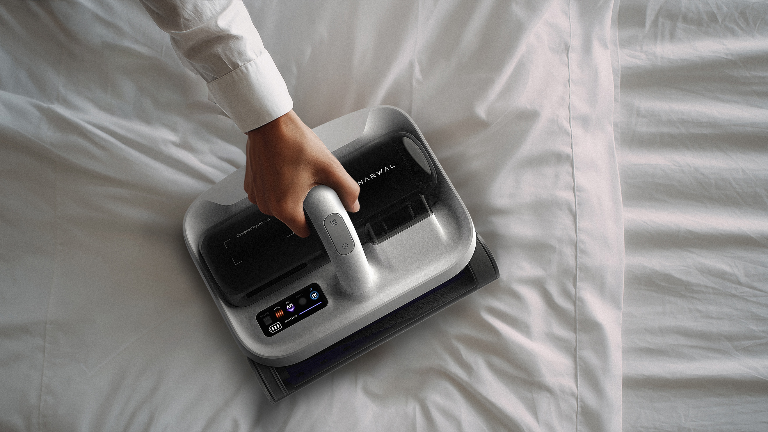 The Narwal mattress vac uses heat and UV light to clean your bed. 
