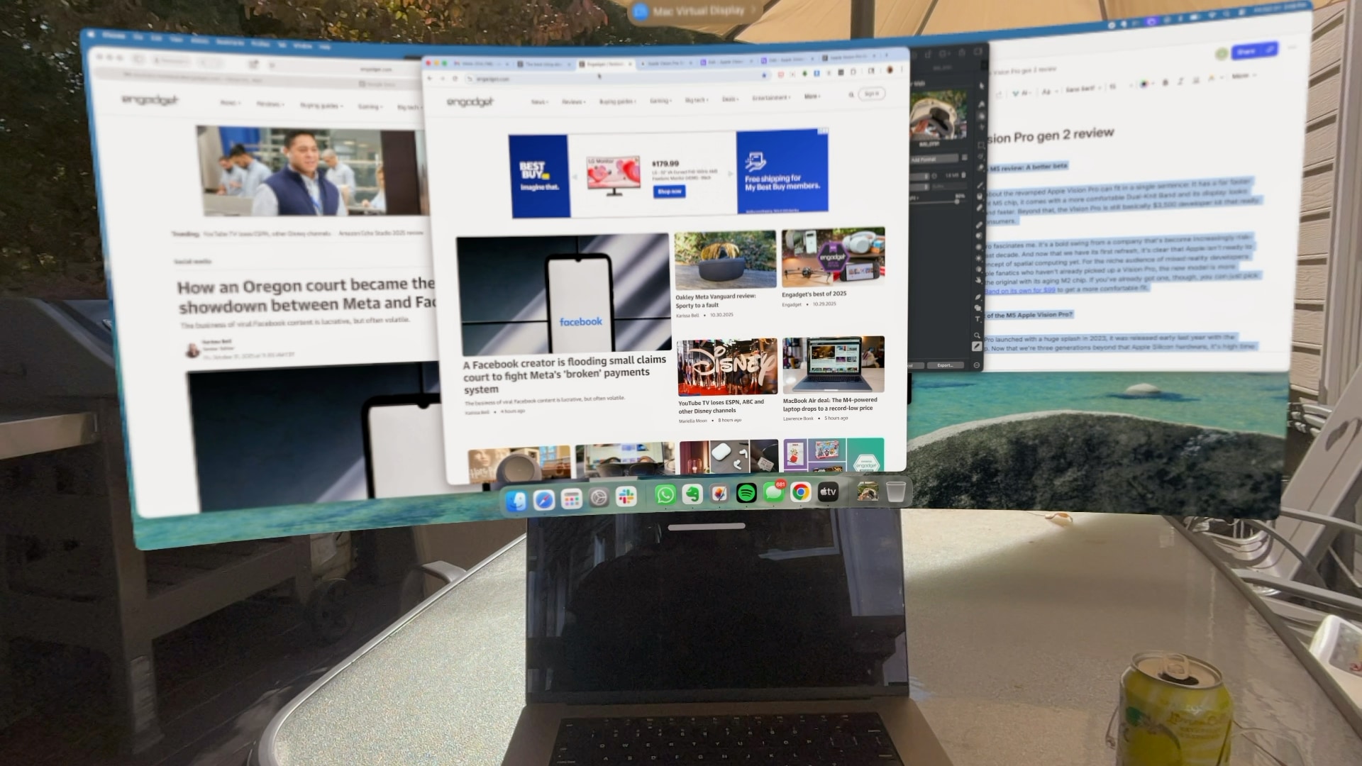 MacBook Mirroring on Apple Vision Pro M5